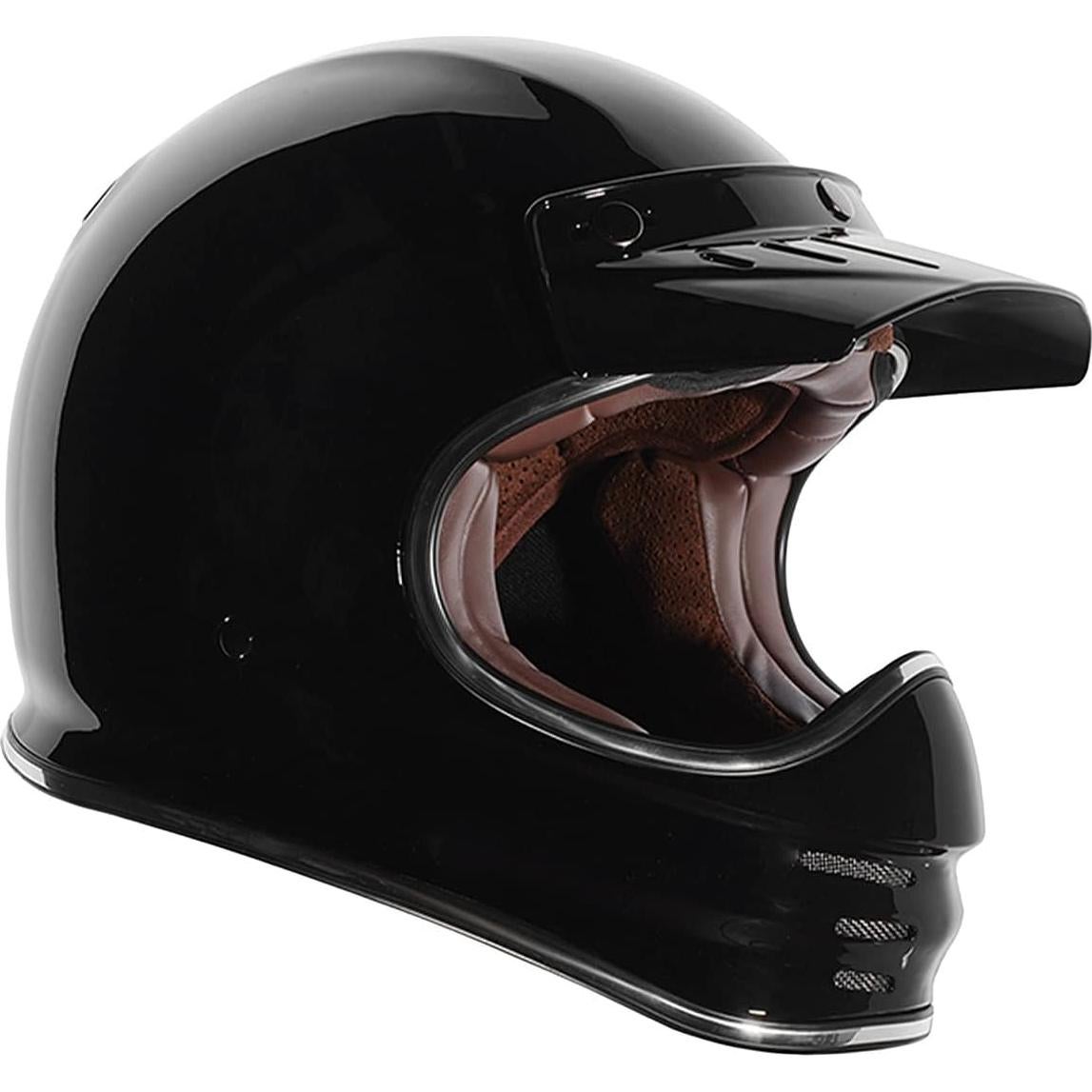 Casco Integral TORC T3 Retro Clásico Negro X-Grande