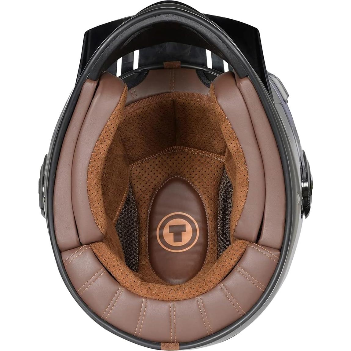 Casco Integral TORC T3 Retro Clásico Negro X-Grande