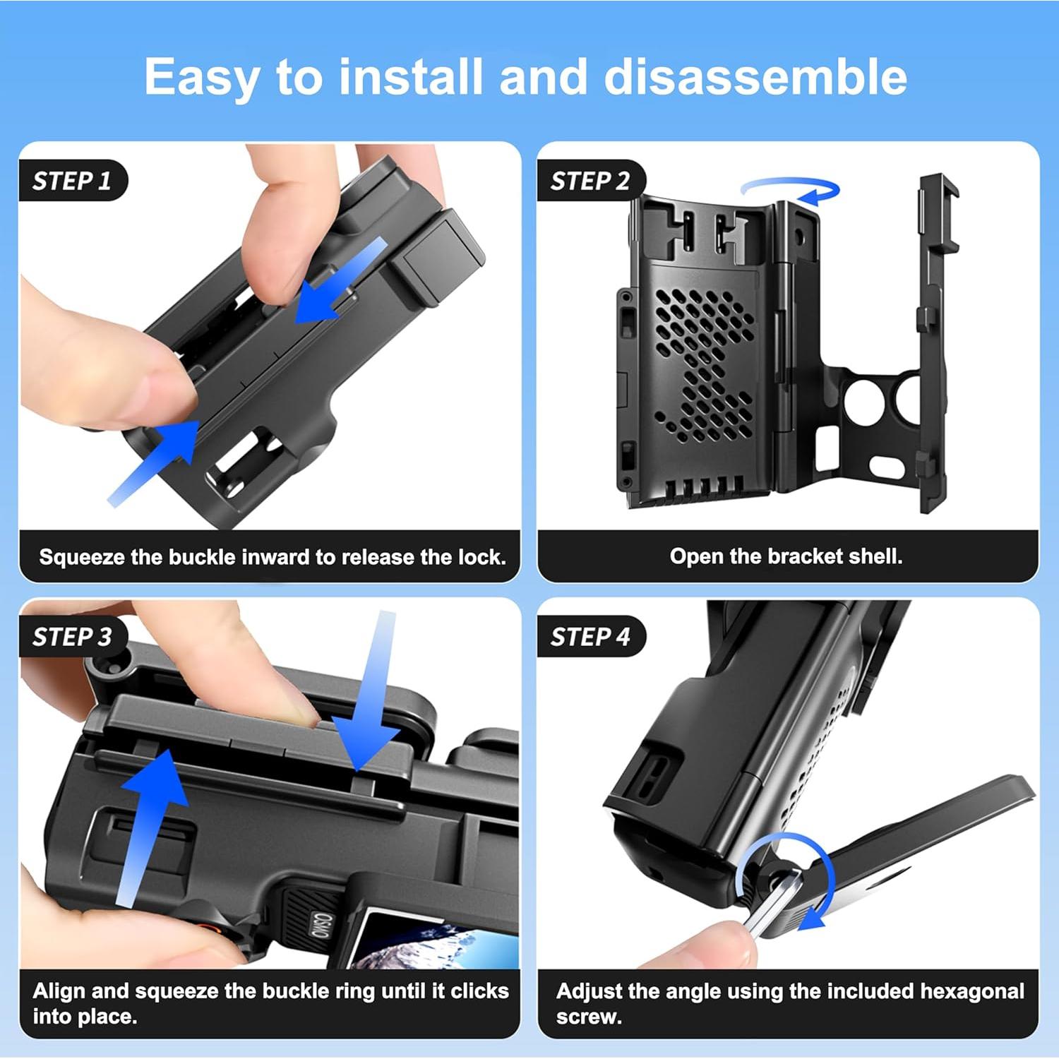 Soporte Magnético ITOTIN para DJI Osmo Pocket 3 - 180° Ajustable