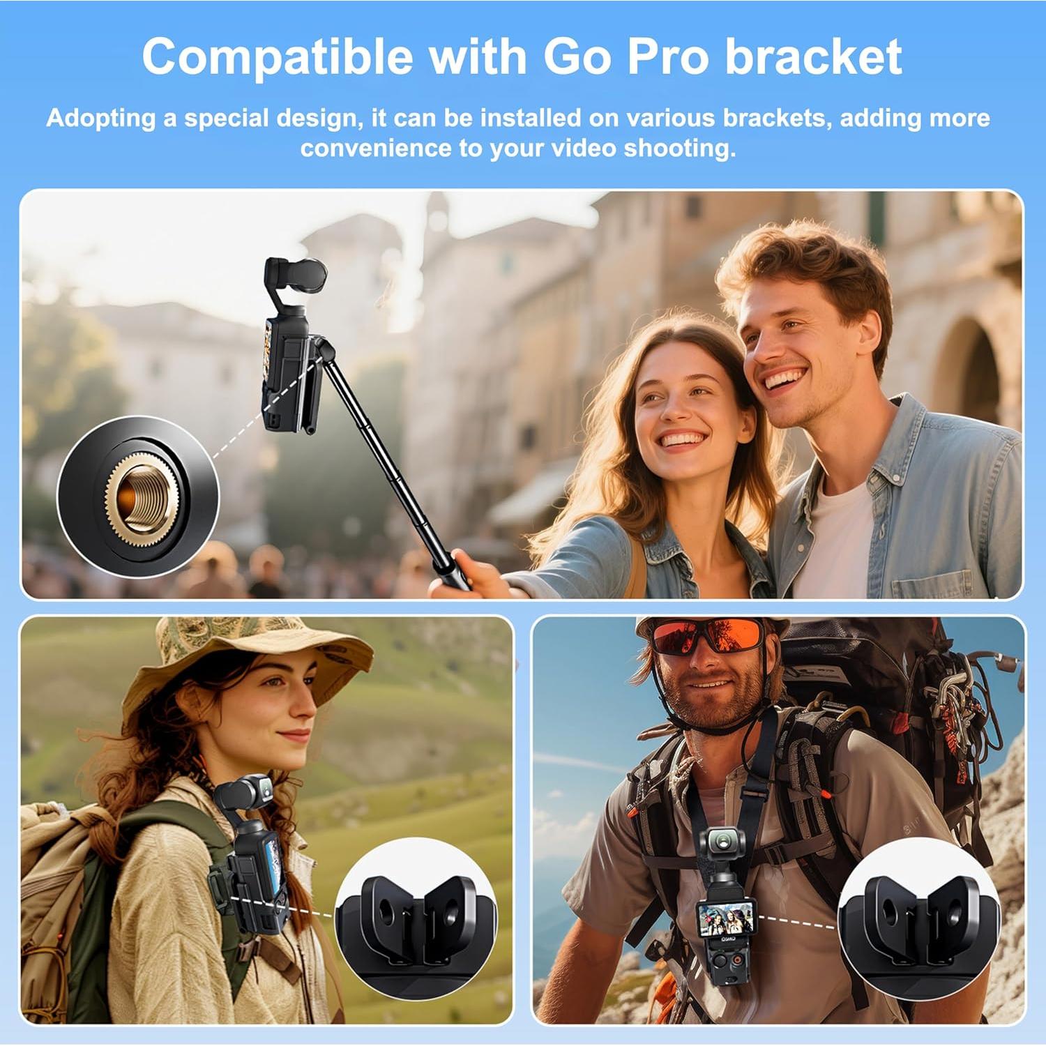 Soporte Magnético ITOTIN para DJI Osmo Pocket 3 - 180° Ajustable