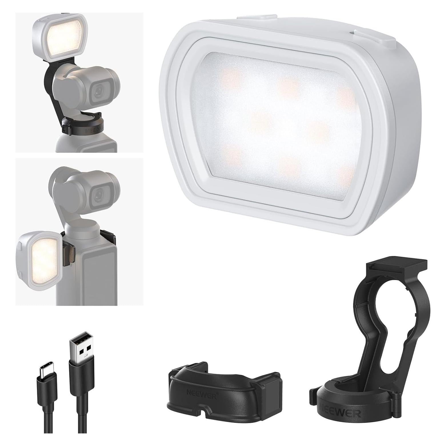 Luz LED Auxiliar NEEWER M21 para DJI OSMO Pocket 3 - 3 Modos