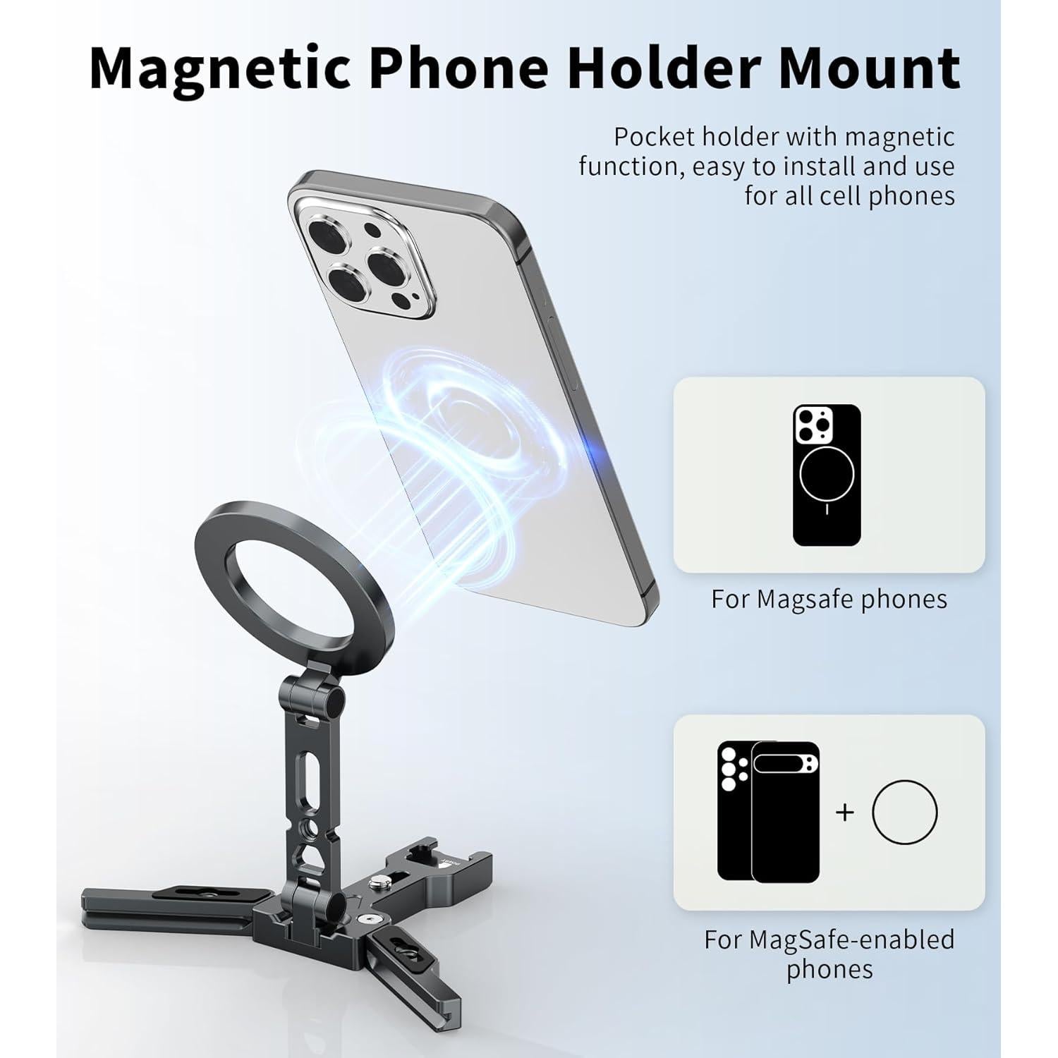 Soporte de trípode magnético Gahenwo para teléfono celular