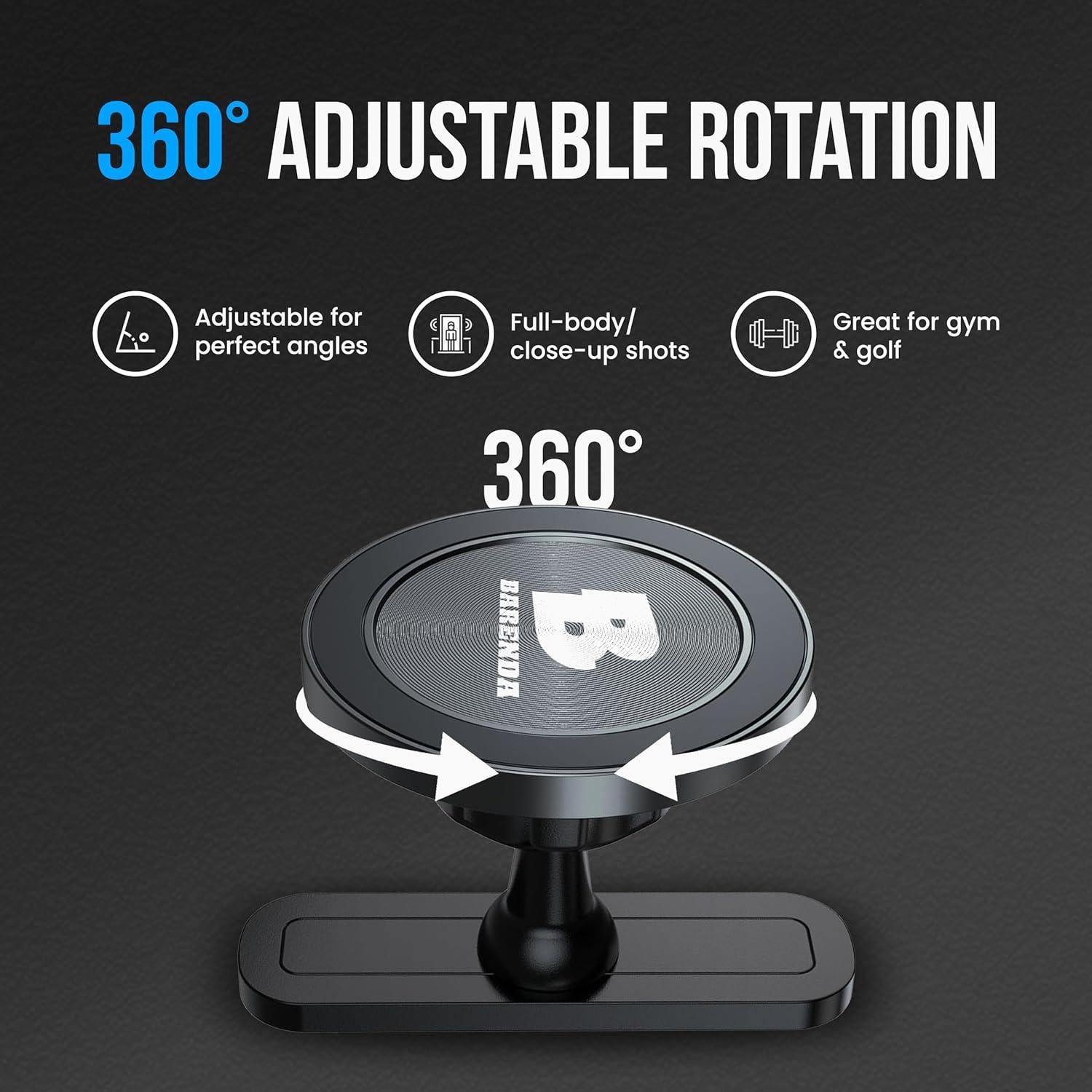 Soporte Magnético para Teléfono BARENDA - Gimnasio, 360°