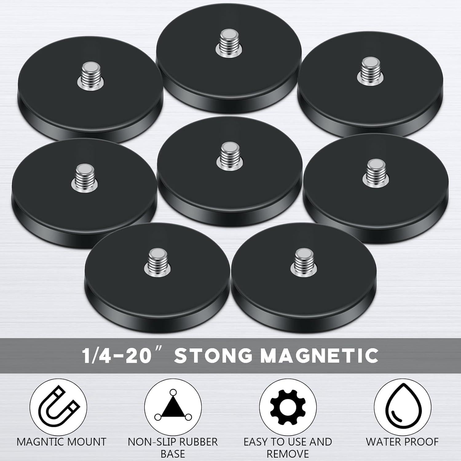 Soporte Magnético de Cámara Pushglossy 8 Pcs 43 mm Alta Resistencia