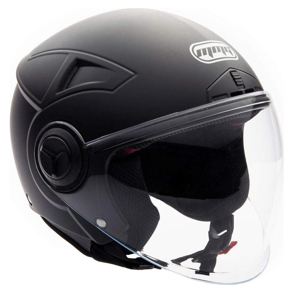 Casco Abierto MMG Blaze Negro Mate Mediano DOT