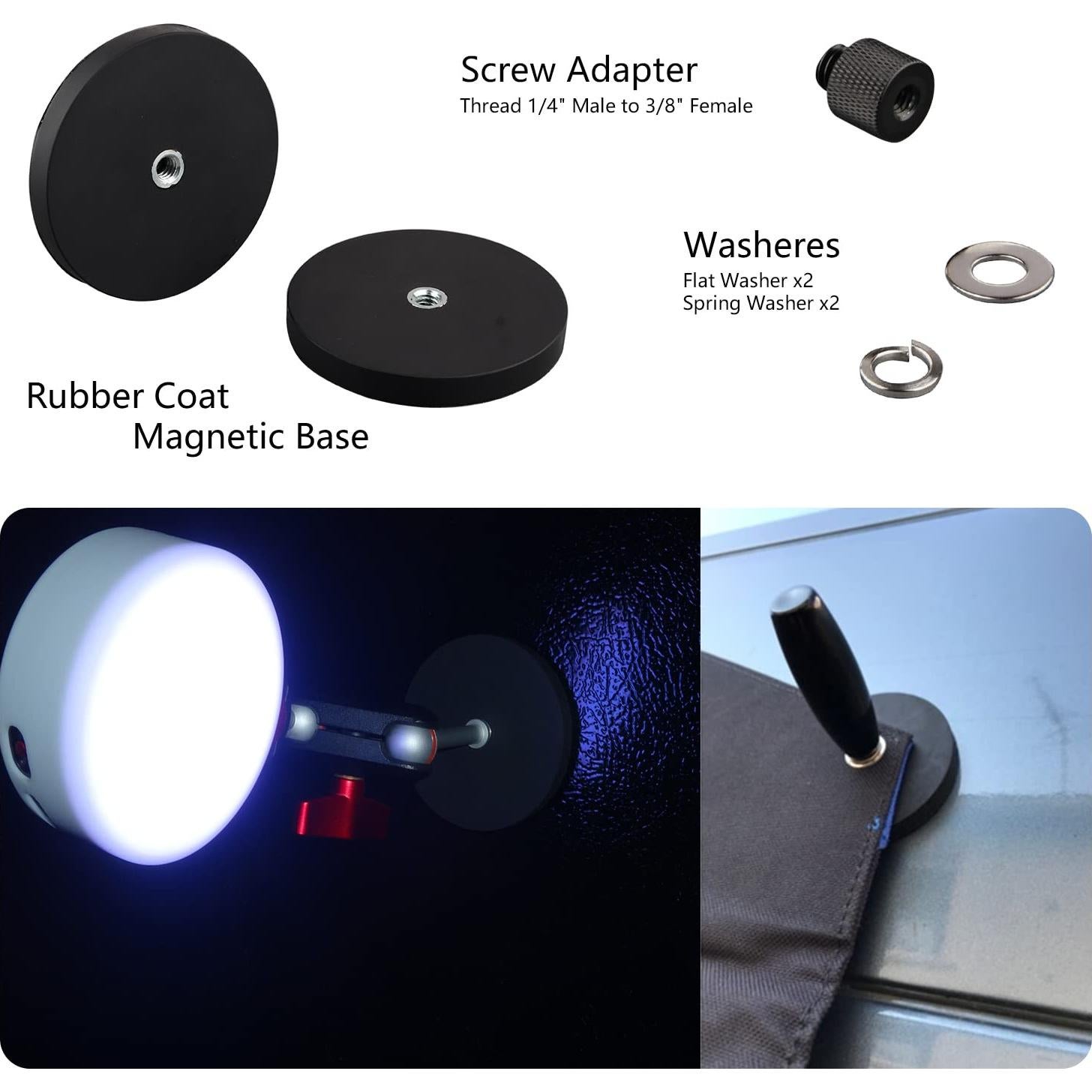 Imanes de Neodimio 25kg con Base de Caucho Antideslizante