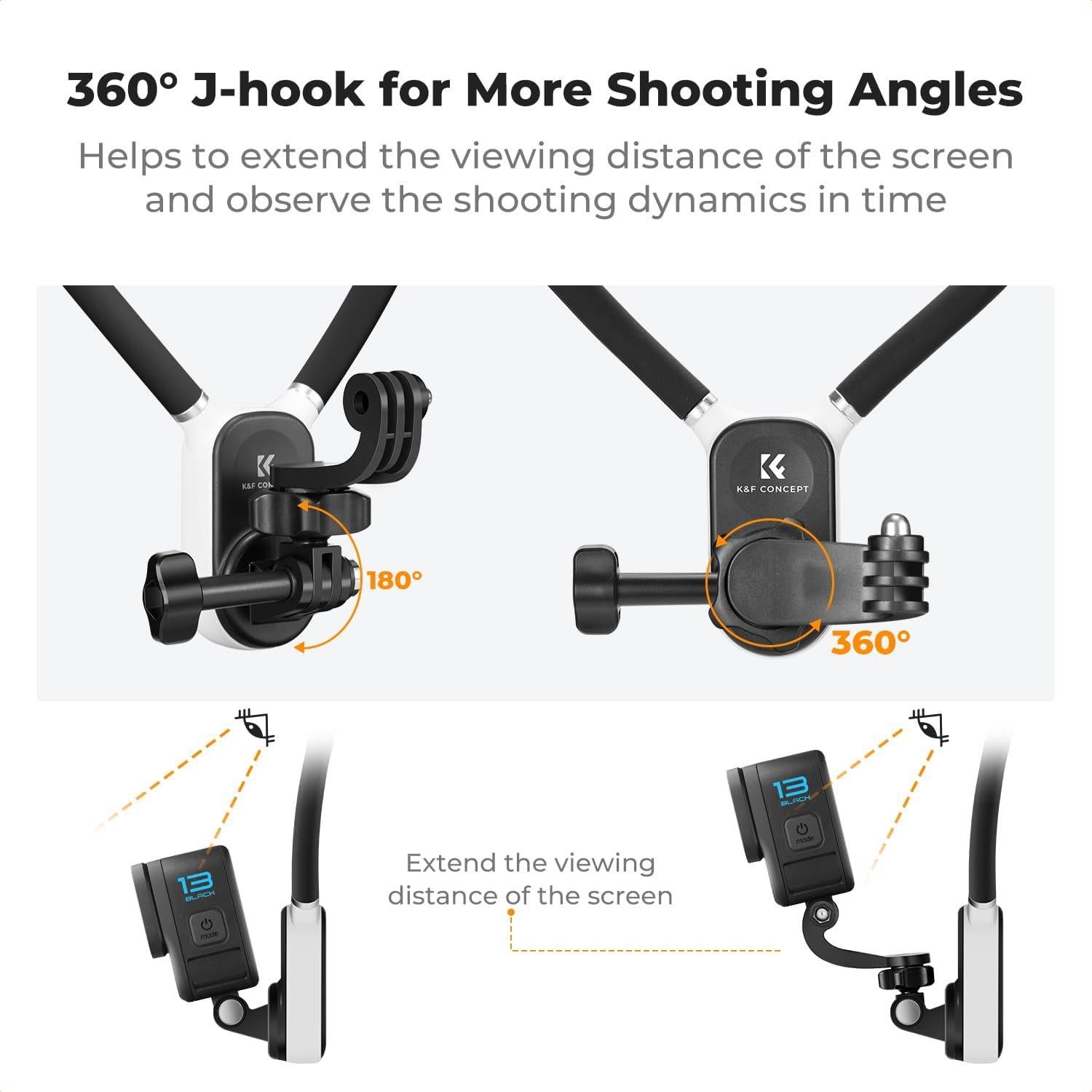 Soporte de Cuello Magnético K&F Concept para GoPro y DJI