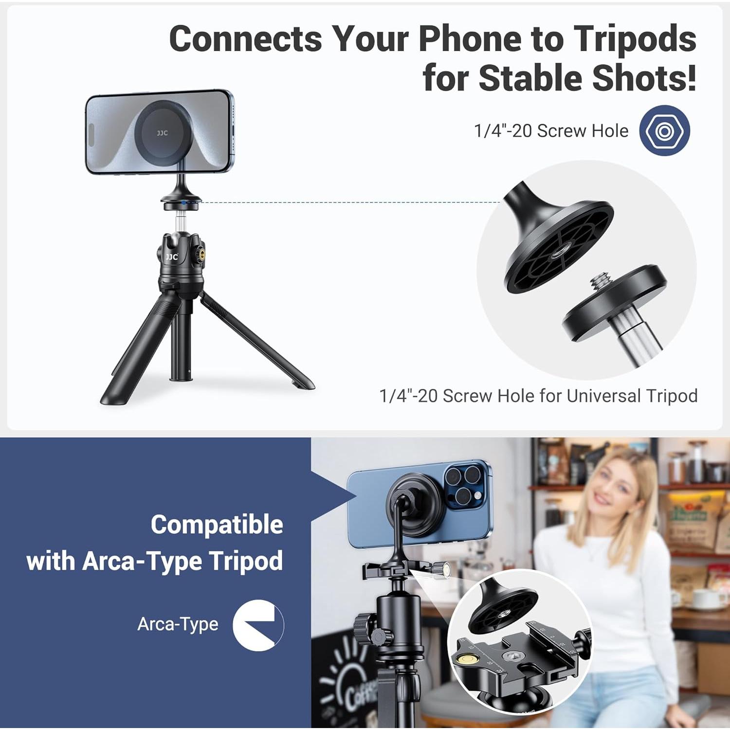 Adaptador de Montaje de Trípode JJC MS-ARB2-U3 para Teléfono