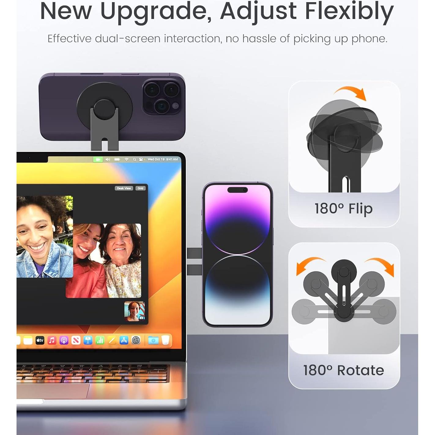 Soporte Magnético para Laptop y Teléfono MoKo Negro