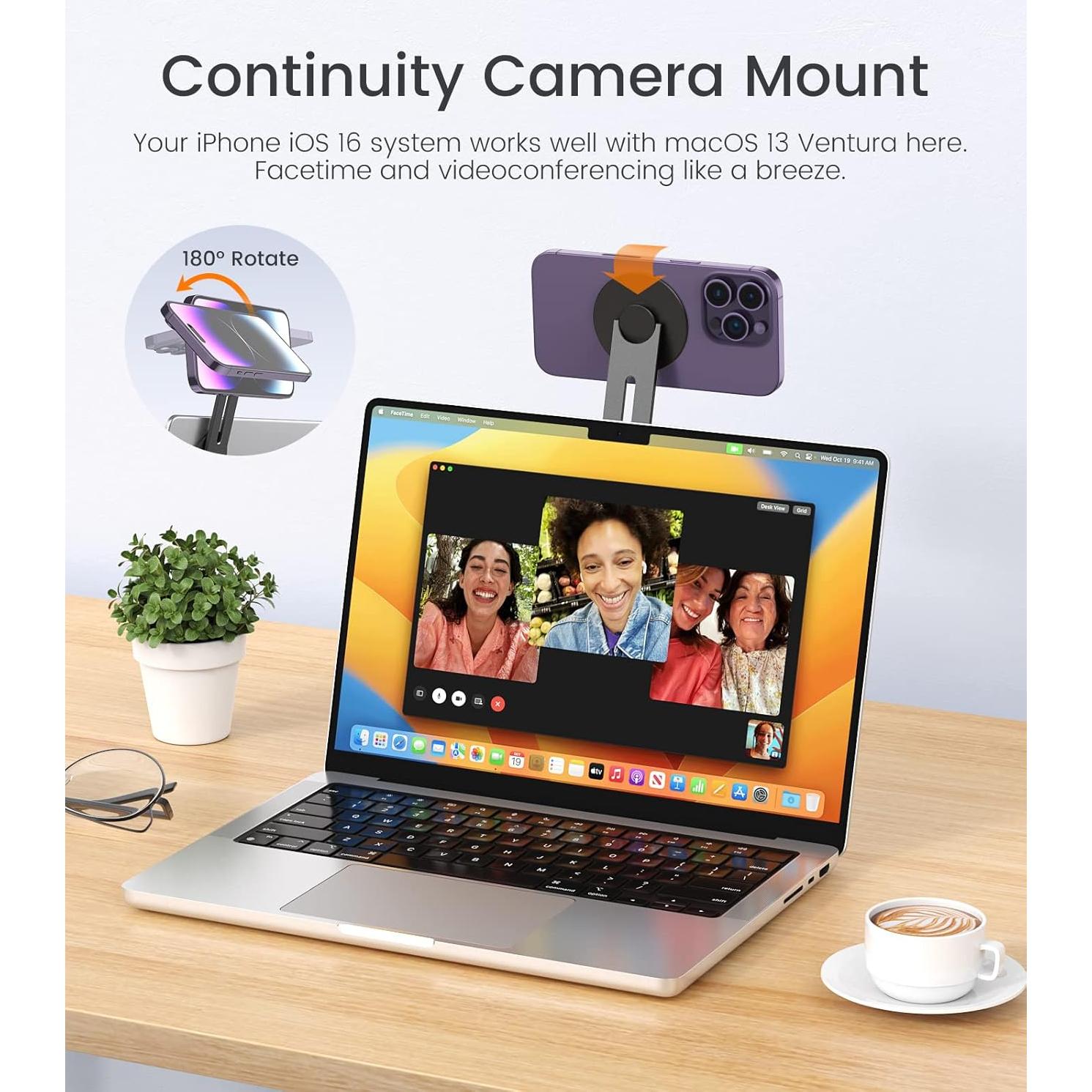 Soporte Magnético para Laptop y Teléfono MoKo Negro