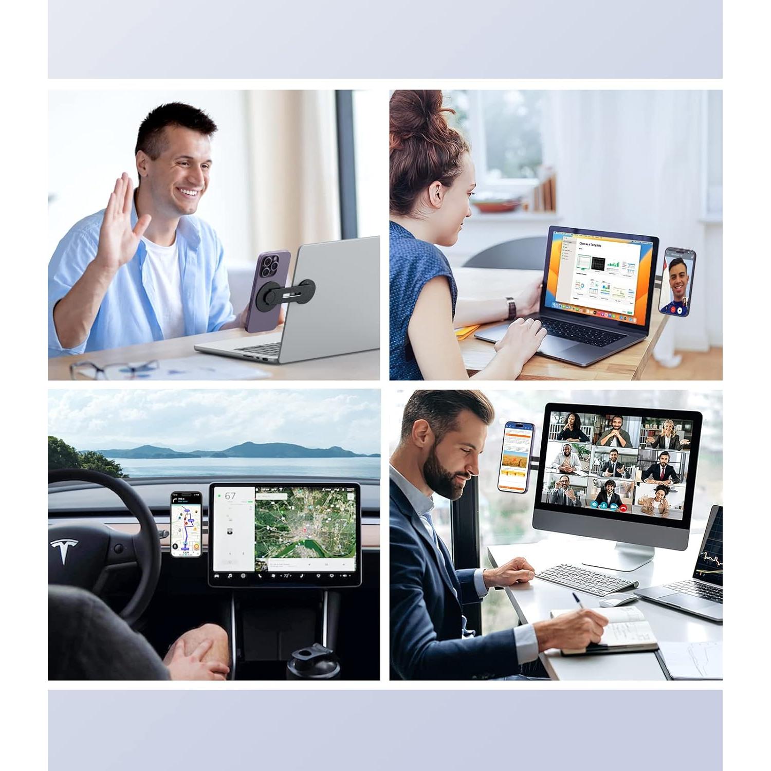 Soporte Magnético para Laptop y Teléfono MoKo Negro