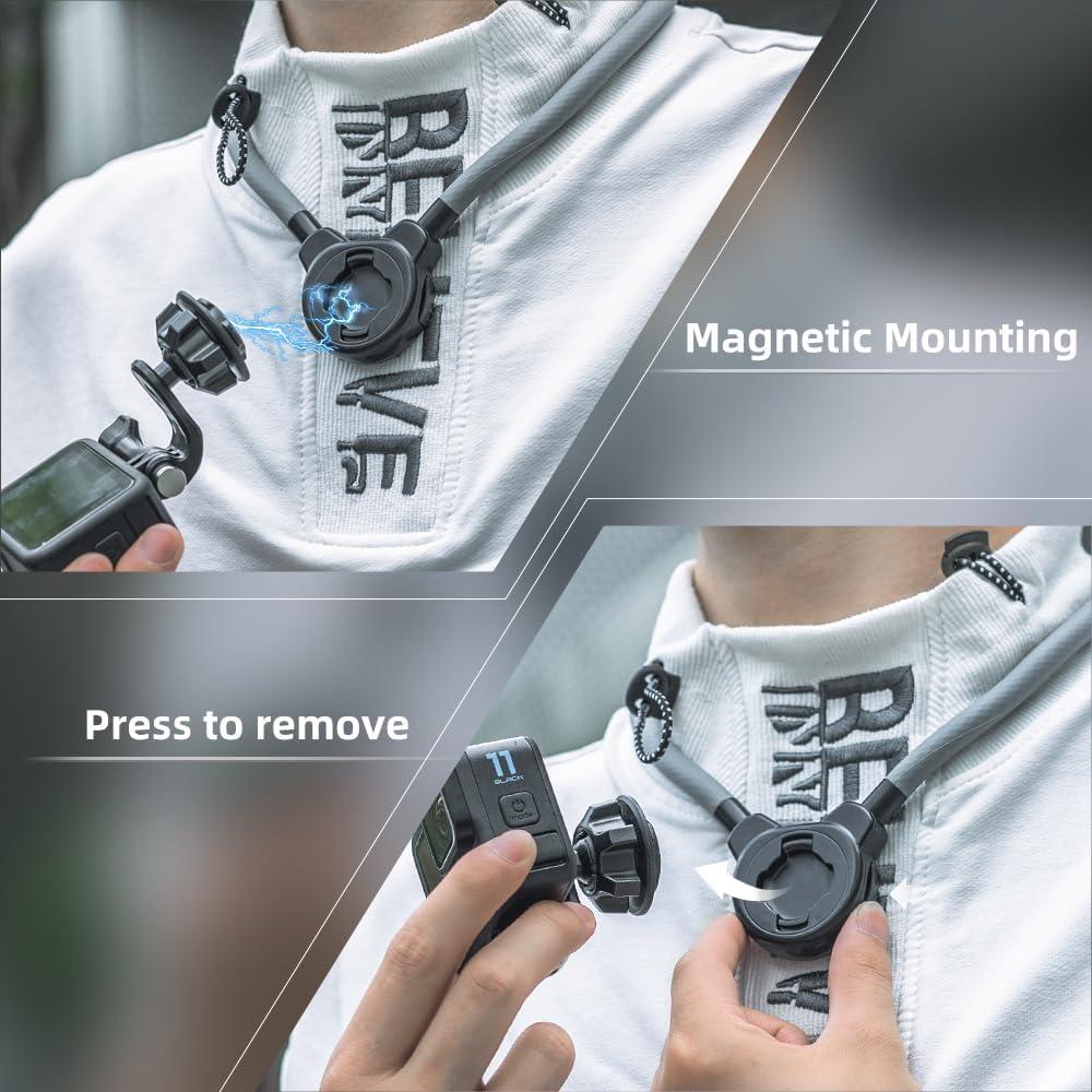 Soporte Magnético para Cuello SUREWO T24 Pro para GoPro y DJI