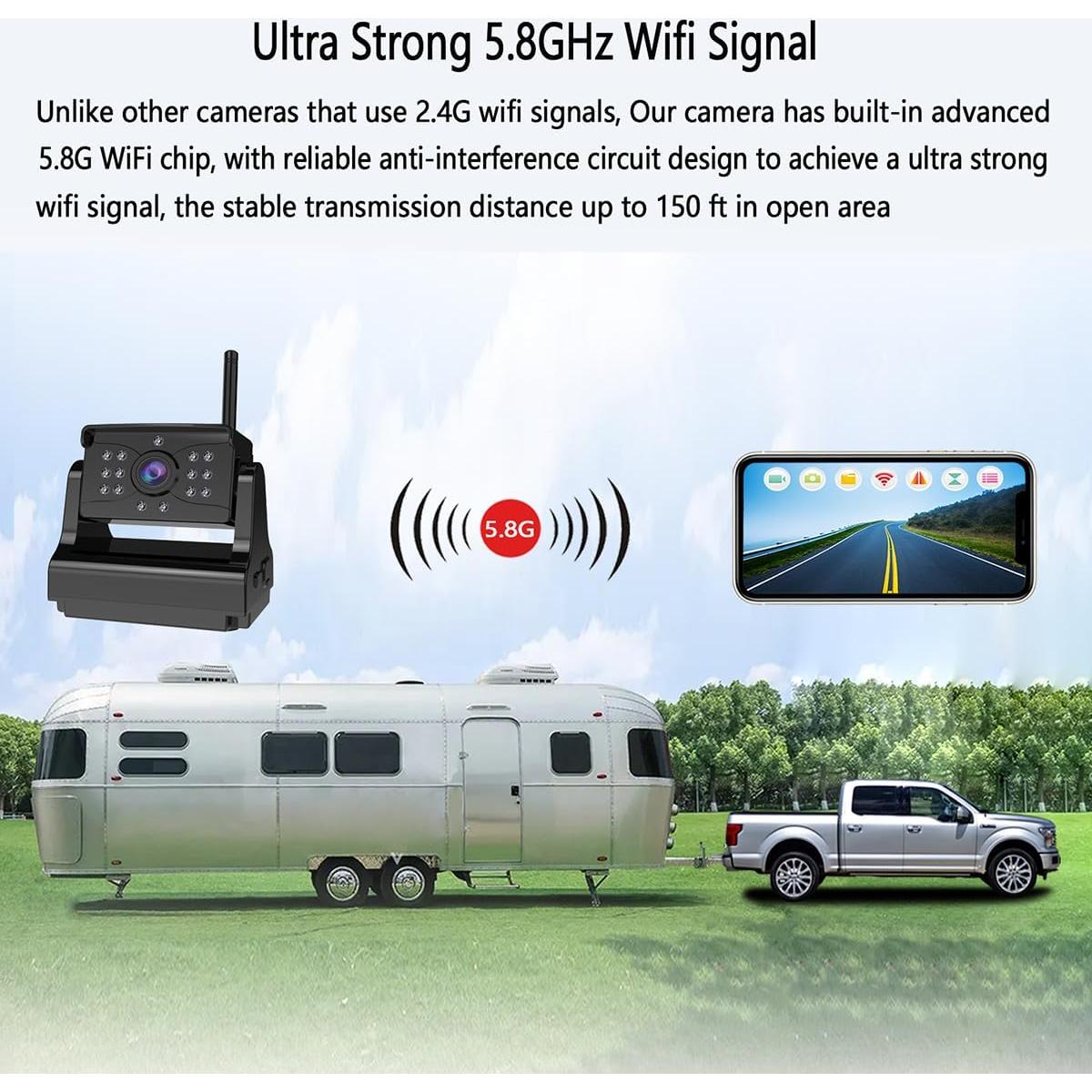 Cámara de Respaldo Inalámbrica HMSp 9600mAh con Wifi 5G