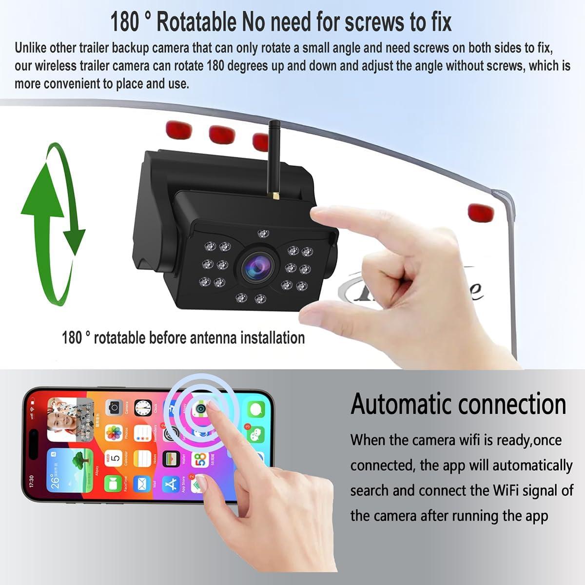 Cámara de Respaldo Inalámbrica HMSp 9600mAh con Wifi 5G