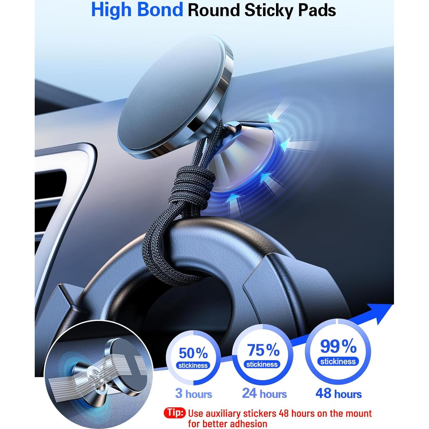 6 Almohadillas Adhesivas Doble Cara 3M Lendouble 25mm Rojo