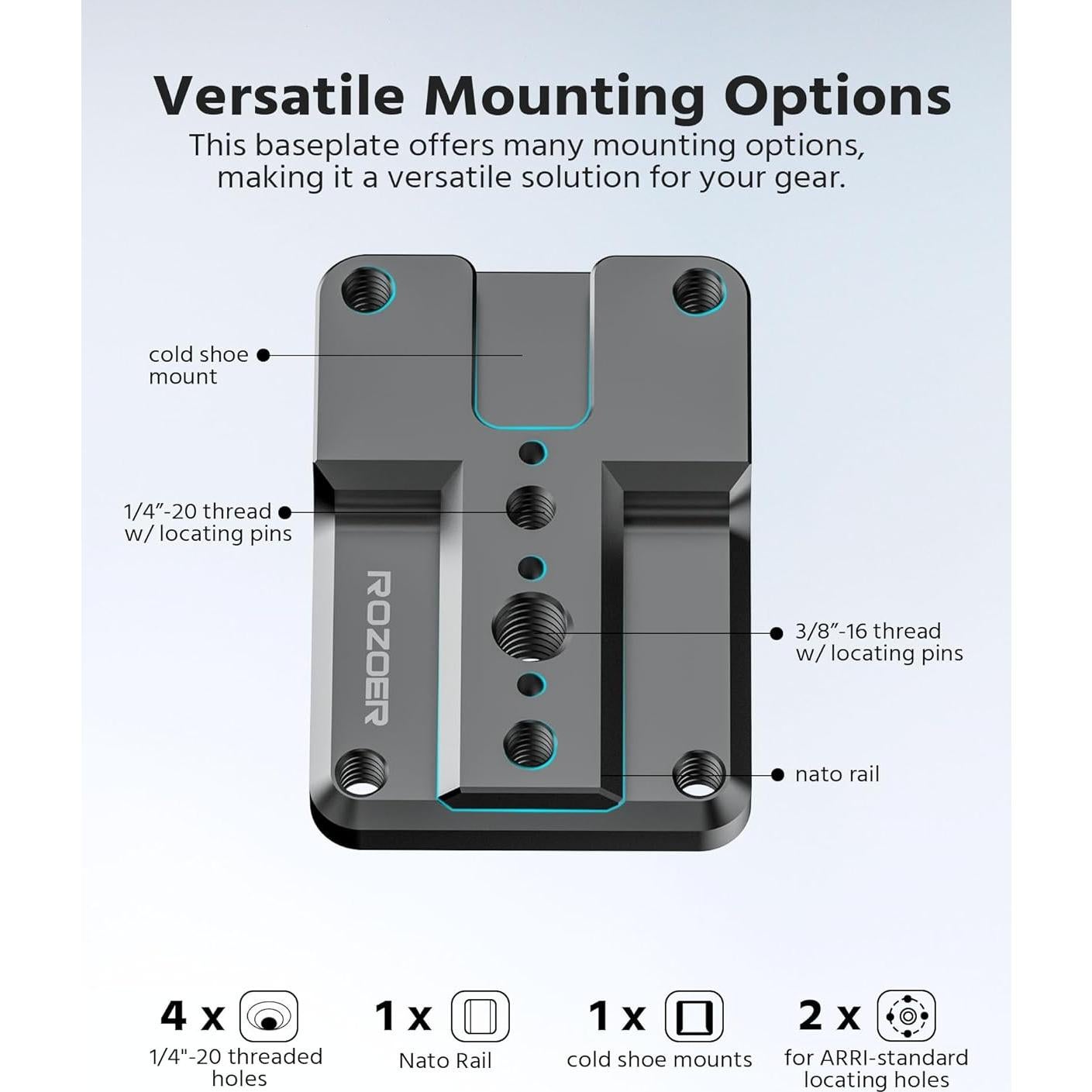 Base de Montaje Magnético ROZOER para Cámaras y Smartphones