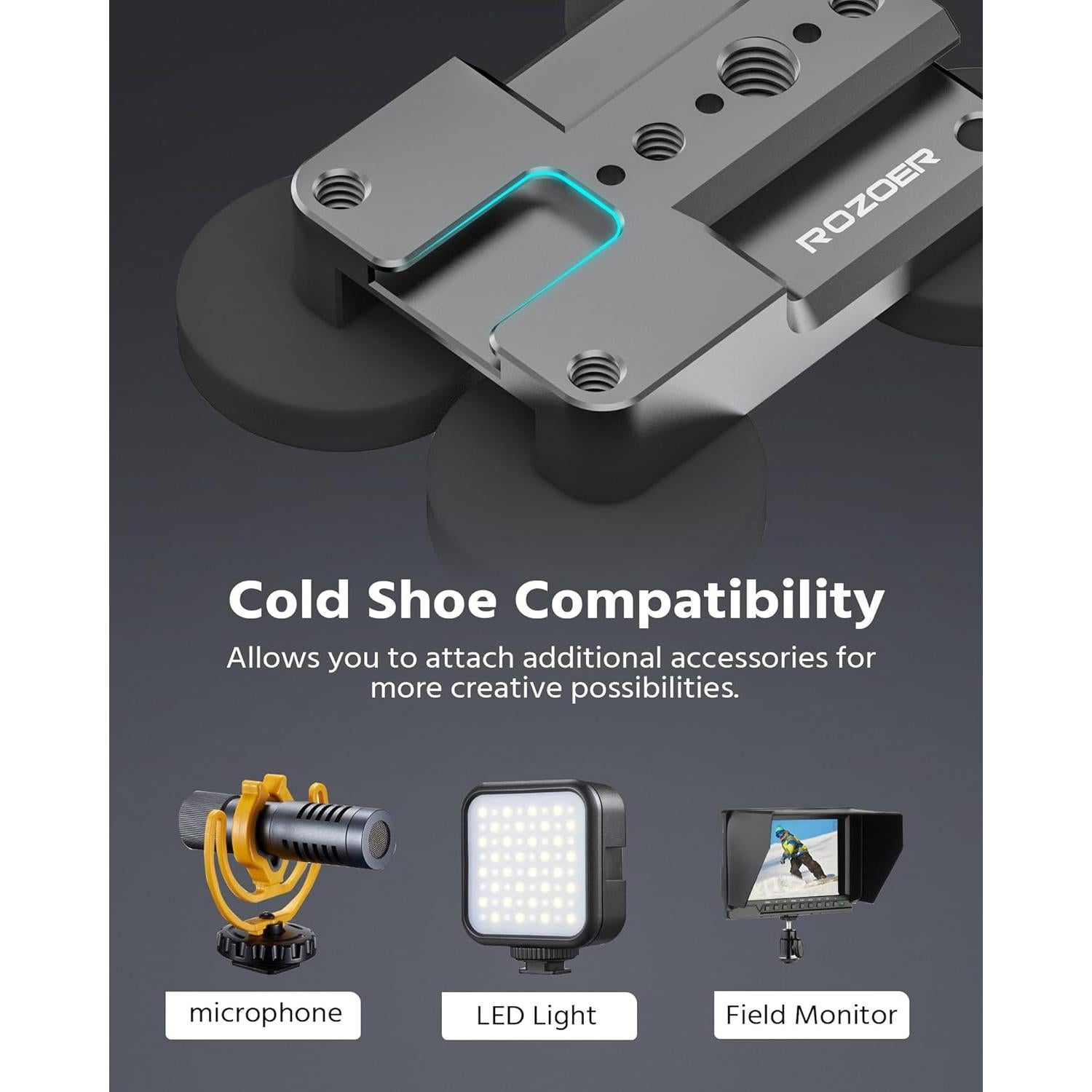 Base de Montaje Magnético ROZOER para Cámaras y Smartphones