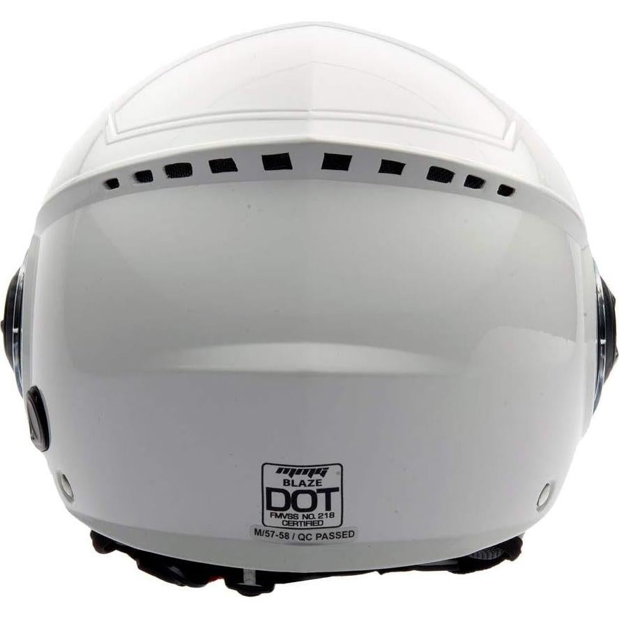 Casco MMG Abierto Modelo Blaze Blanco Mediano DOT