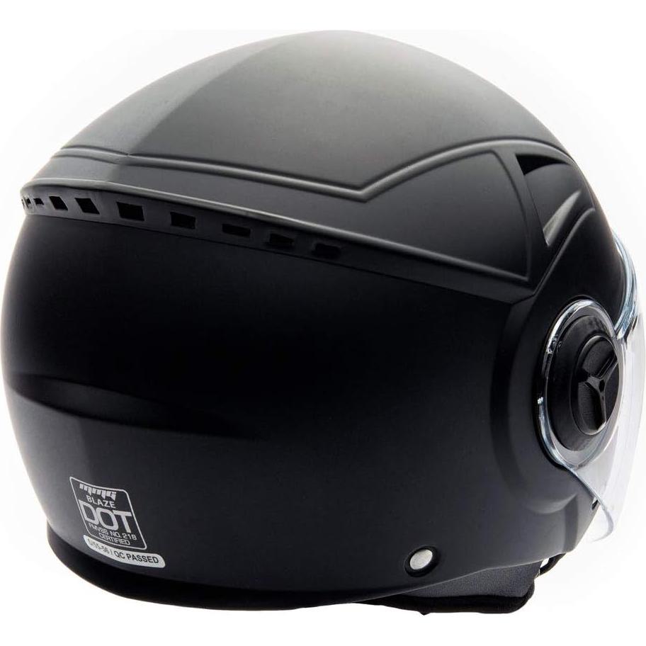 Casco MMG Abierto Modelo Blaze Extra Grande Negro/Rojo