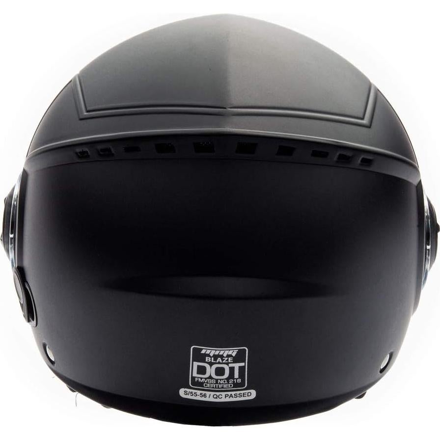 Casco MMG Abierto Modelo Blaze Extra Grande Negro/Rojo