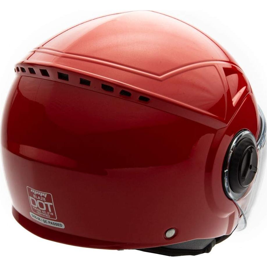 Casco MMG Abierto Modelo Blaze Extra Grande Negro/Rojo
