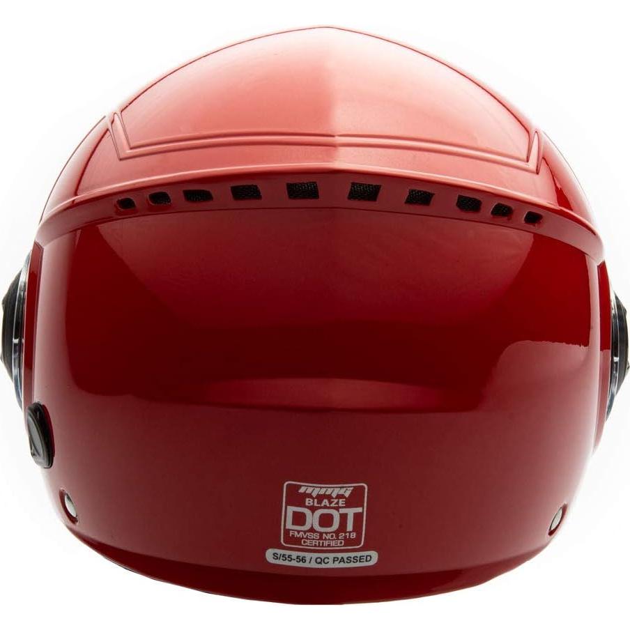 Casco MMG Abierto Modelo Blaze Extra Grande Negro/Rojo
