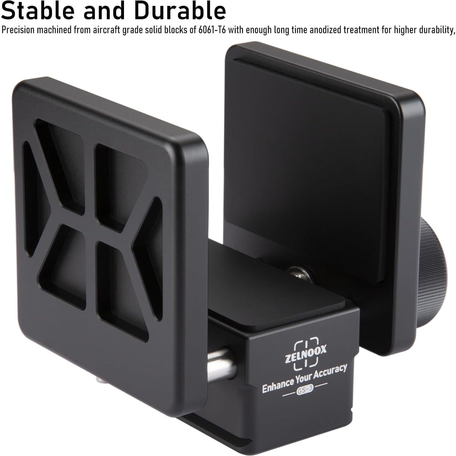 Soporte de trípode Zelnoox GS-3 con liberación rápida Arca-Swiss