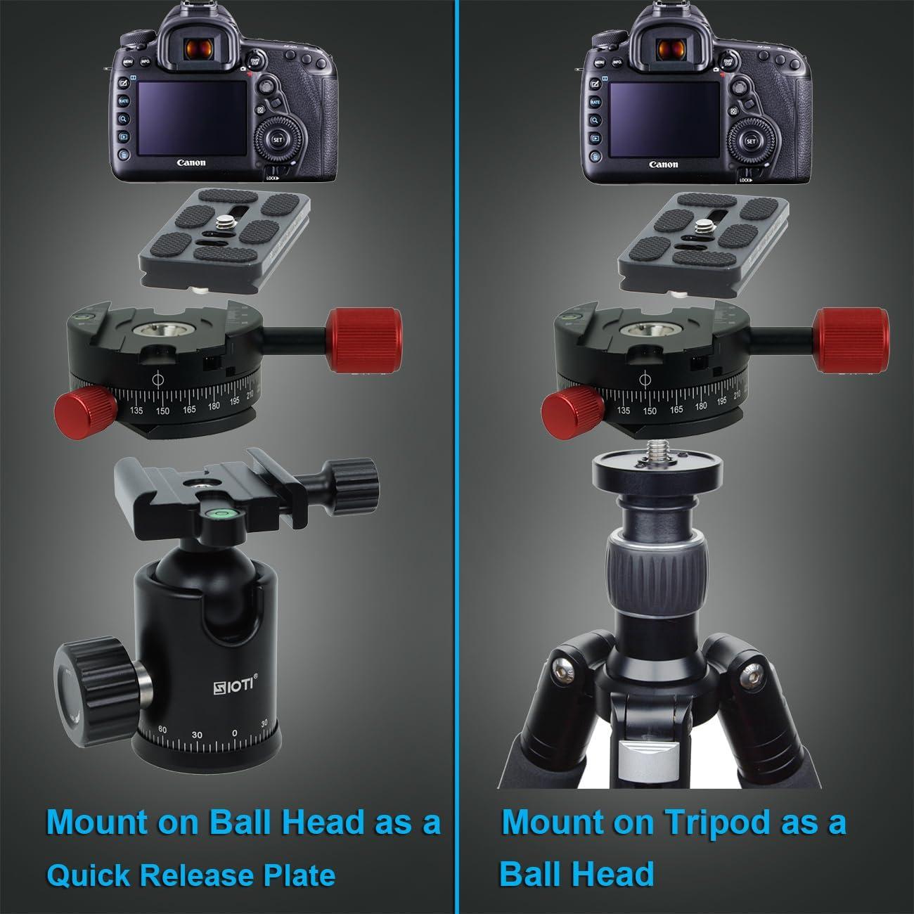 Adaptador de Montaje Rápido SIOTI PU70 para Trípode 10kg