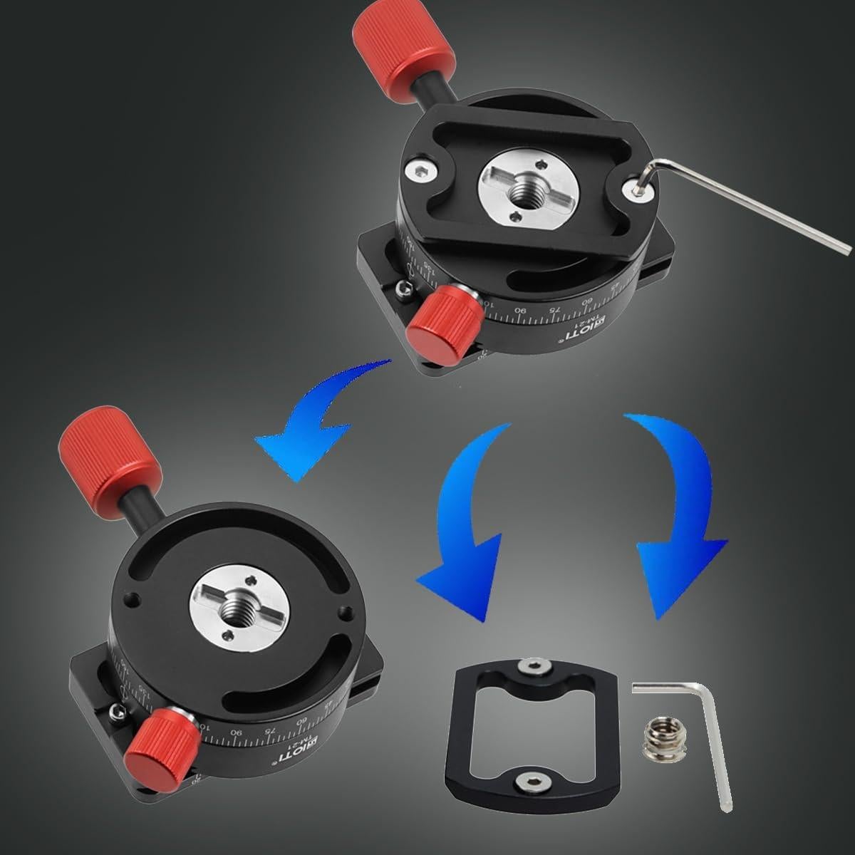 Adaptador de Montaje Rápido SIOTI PU70 para Trípode 10kg