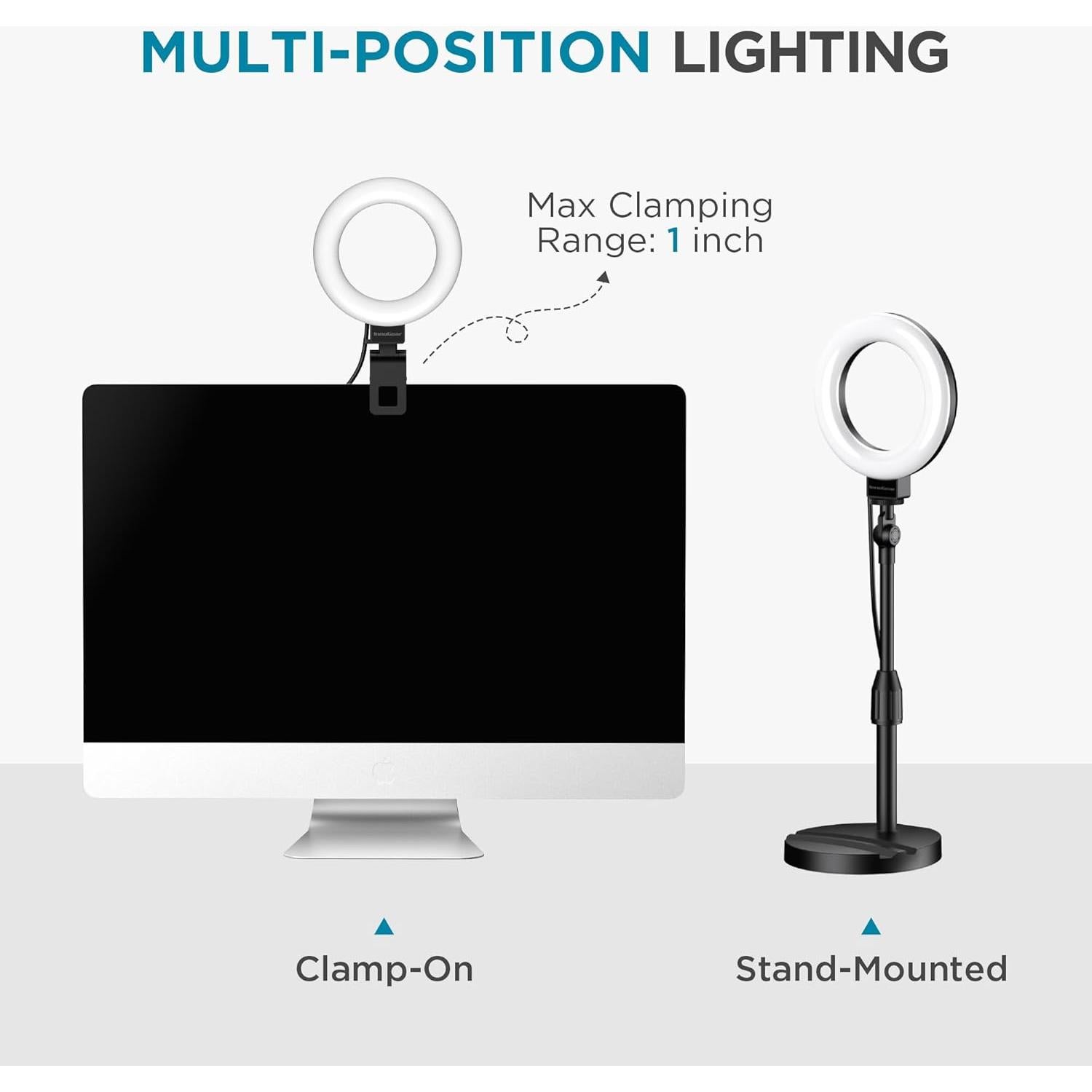 Luz de Anillo LED InnoGear F-601 para Videoconferencias 60 LEDs