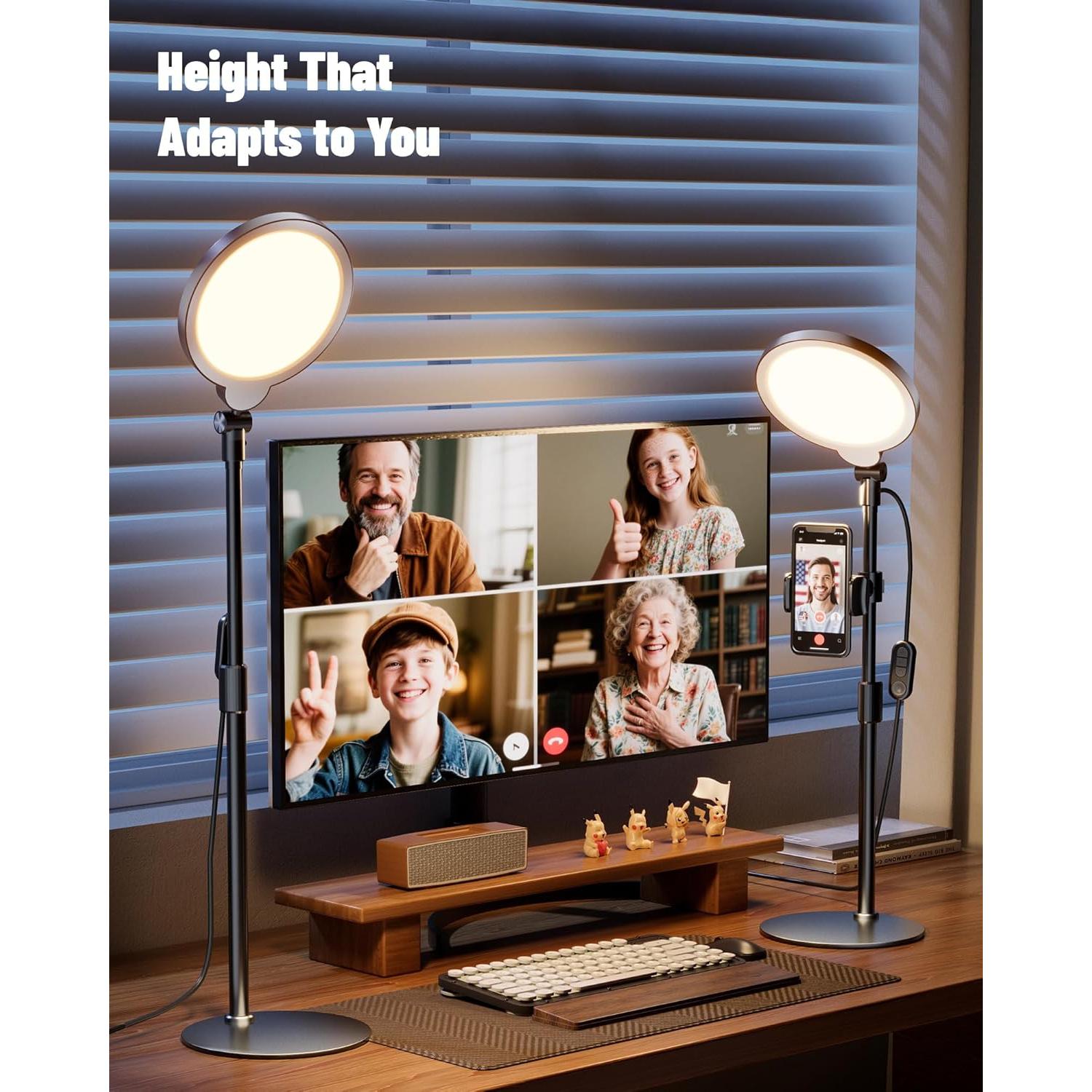 Luz de Anillo de Escritorio Yarrashop 61-81 cm Ajustable USB