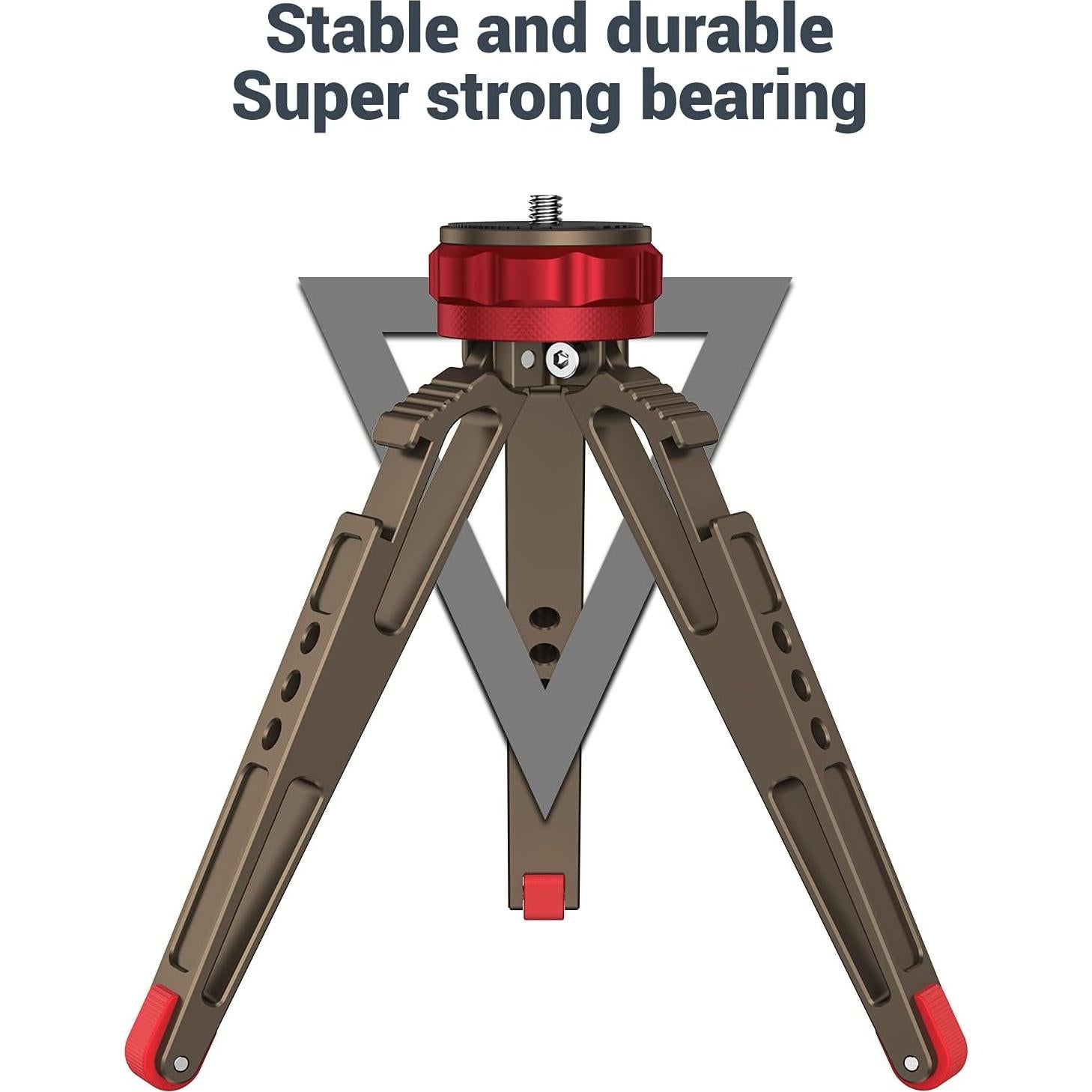 Mini trípode de mesa Poyinco WH072, soporte de aluminio 16 cm