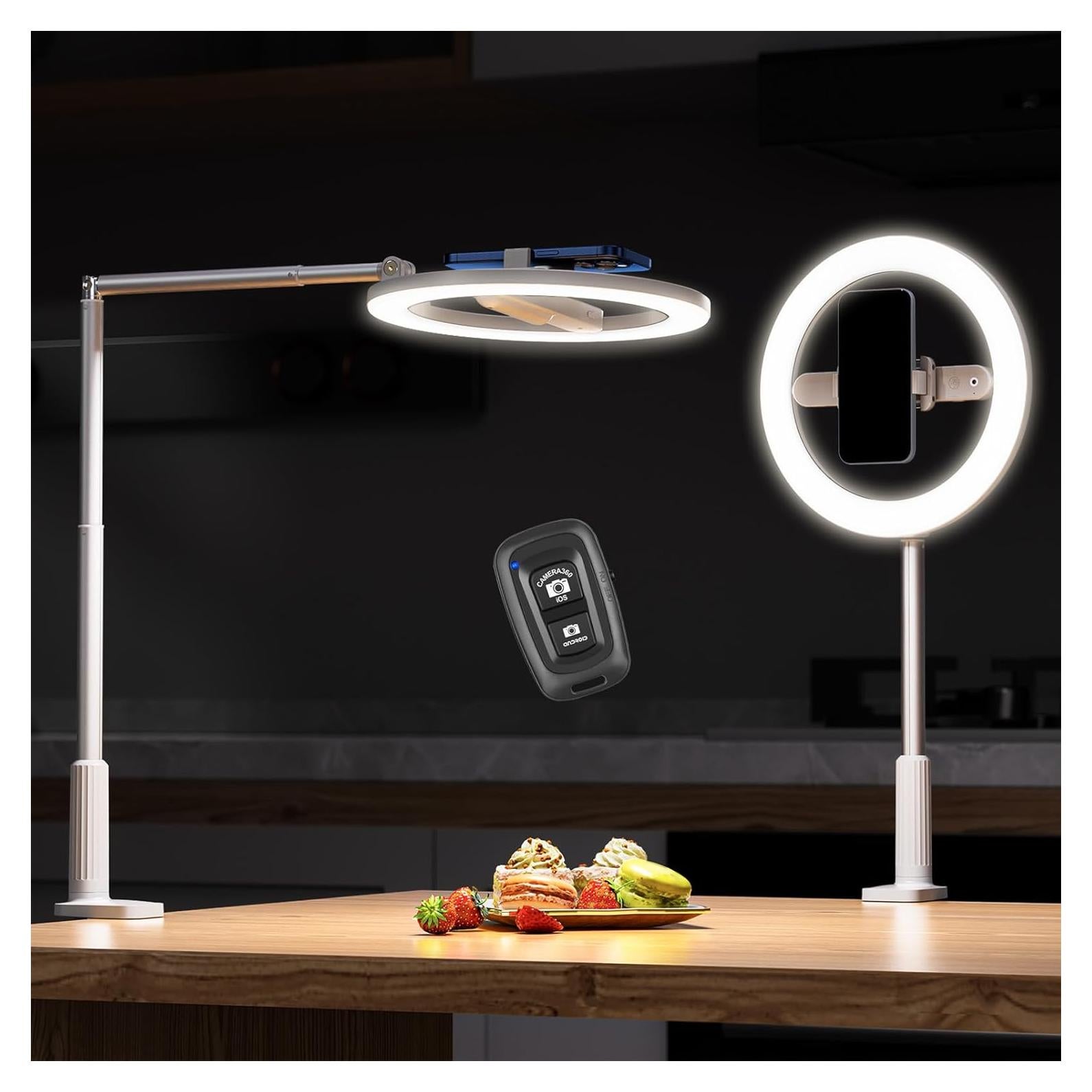 Anillo de Luz LED AIXPI con Soporte para Teléfono y Trípode