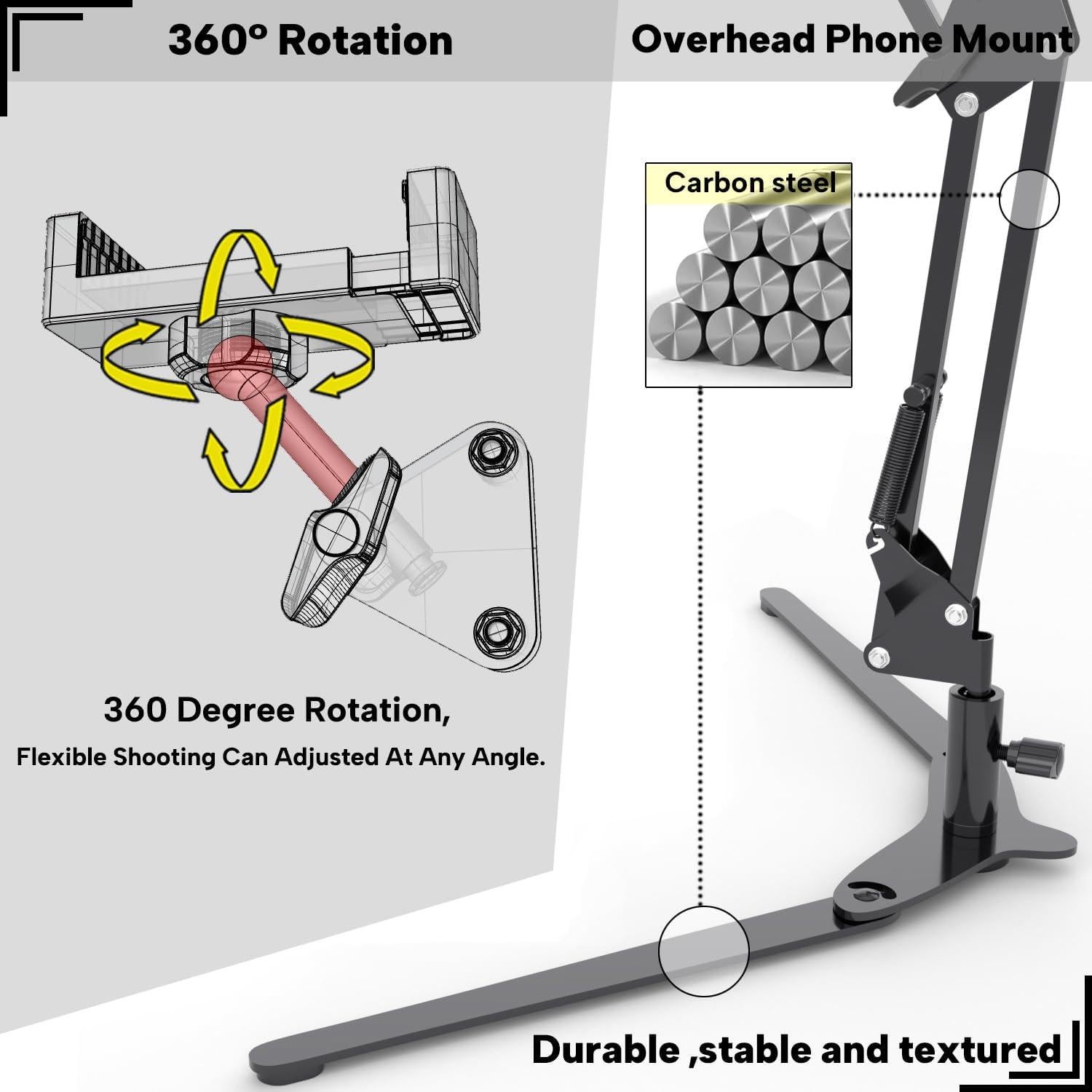 Soporte de Teléfono de Techo MLSAC MC-02 Ajustable 360°