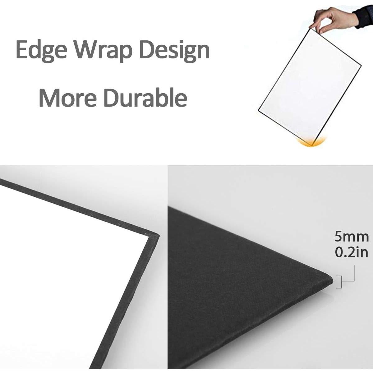 Reflector de Luz Plegable Meking 3 en 1 30.48x20.32cm Negro Plateado Blanco