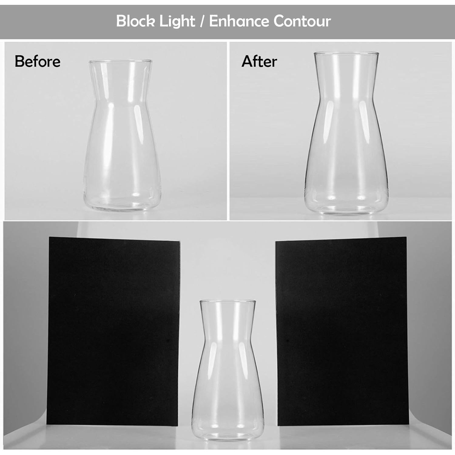 Reflector de Luz Plegable Meking 3 en 1 30.48x20.32cm Negro Plateado Blanco