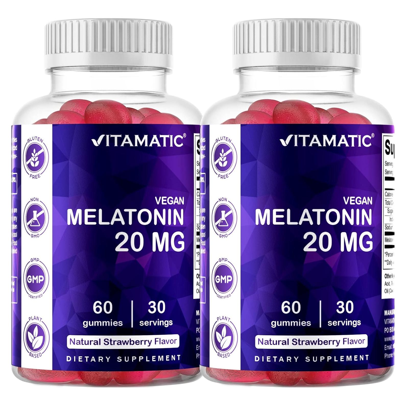 Gomitas de Melatonina Vitamatic 20mg Veganas - 60 Unidades