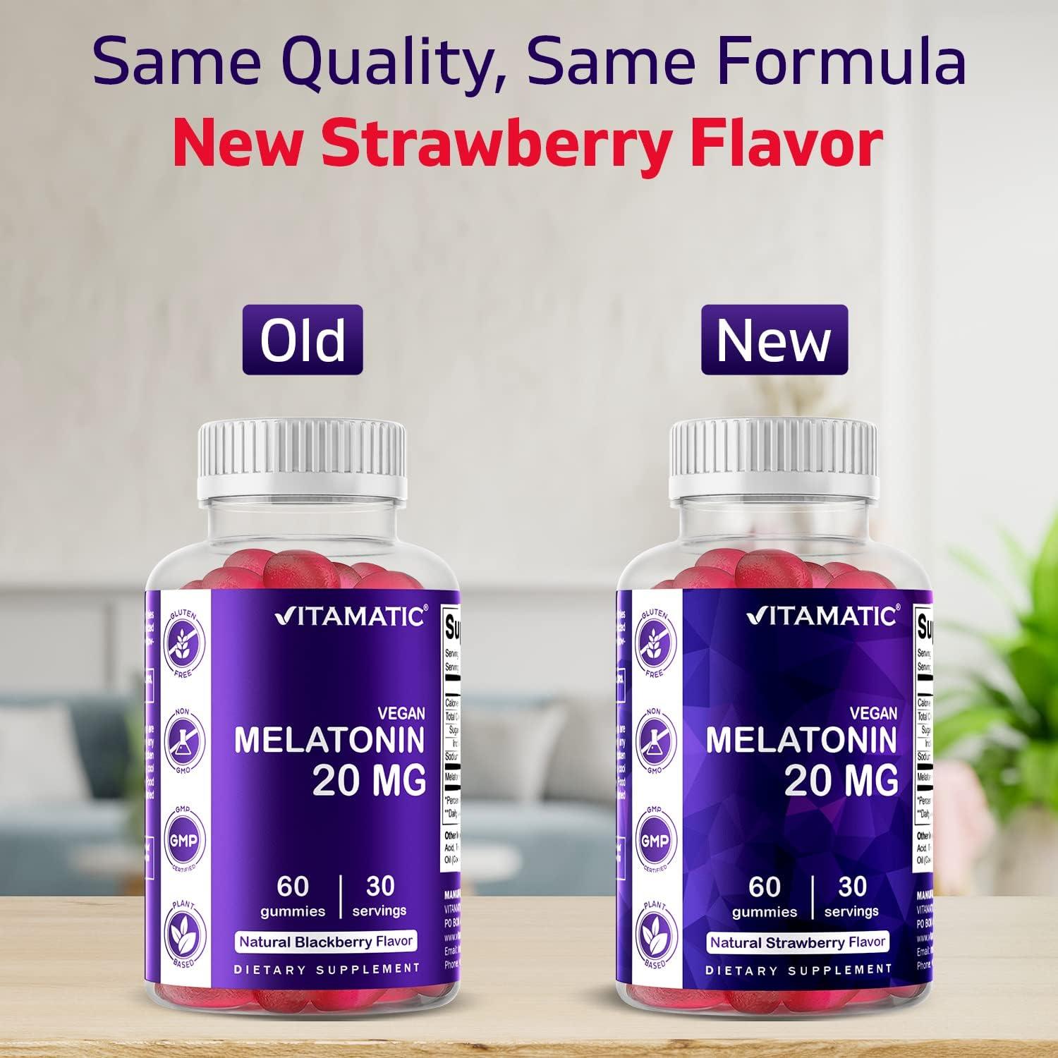 Gomitas de Melatonina Vitamatic 20mg Veganas - 60 Unidades