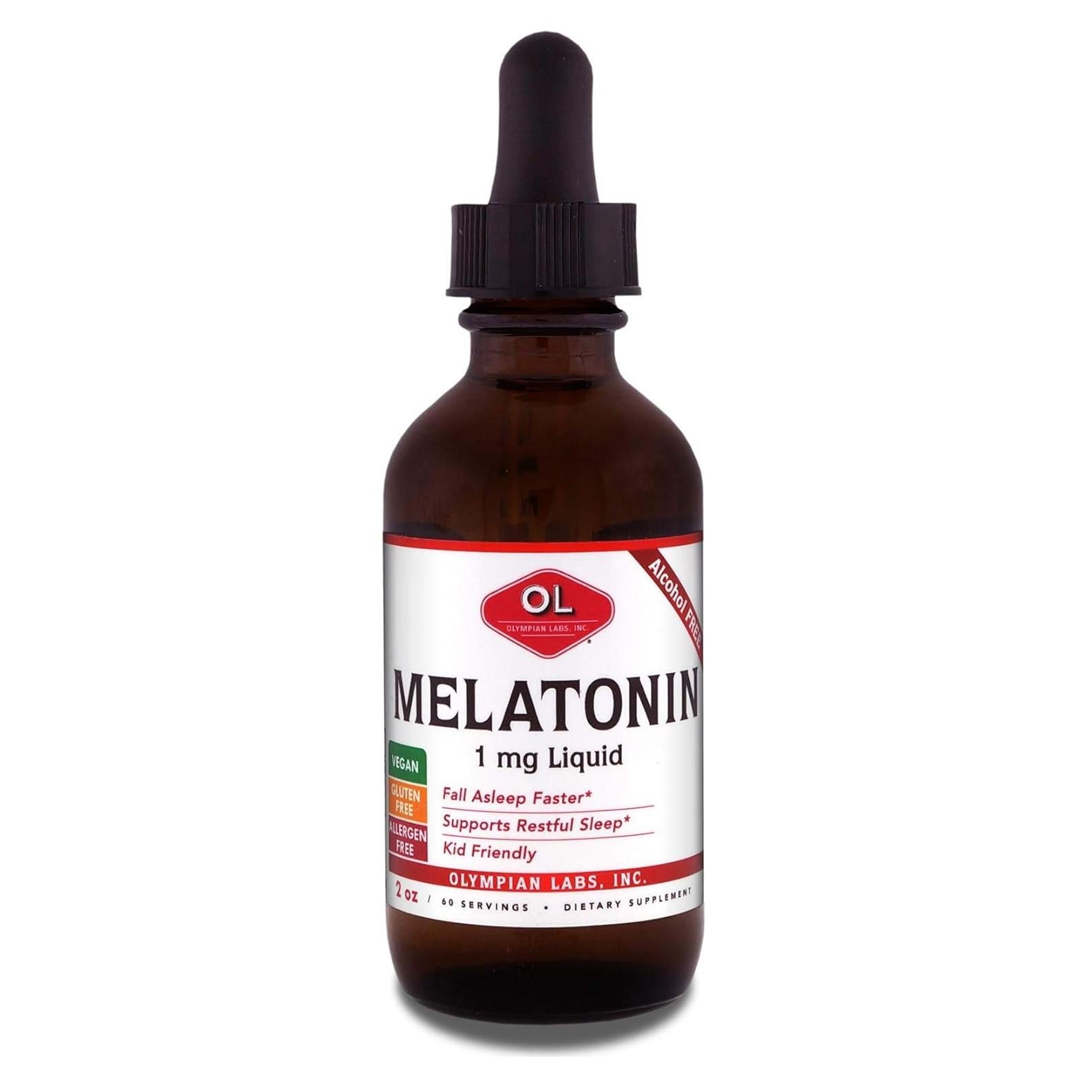 Melatonina Líquida Olympian Labs 1mg 60ml Sin Alcohol