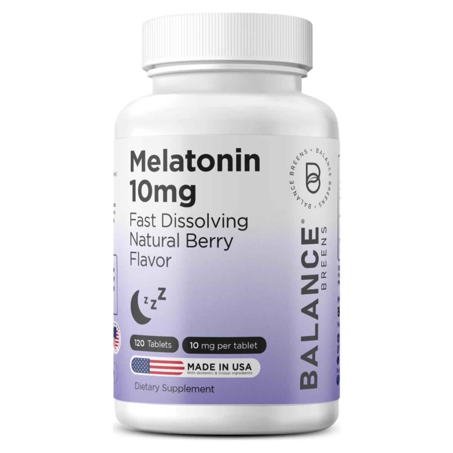 Suplemento de Melatonina 10mg Balance Breens - 120 Tabletas