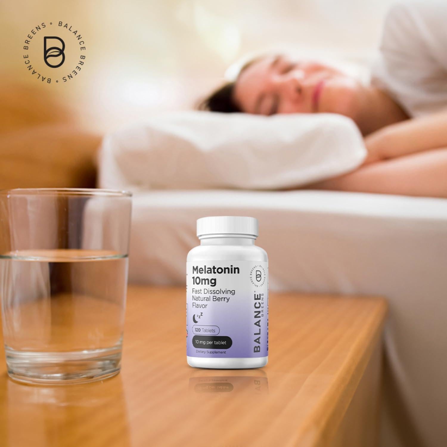 Suplemento de Melatonina 10mg Balance Breens - 120 Tabletas