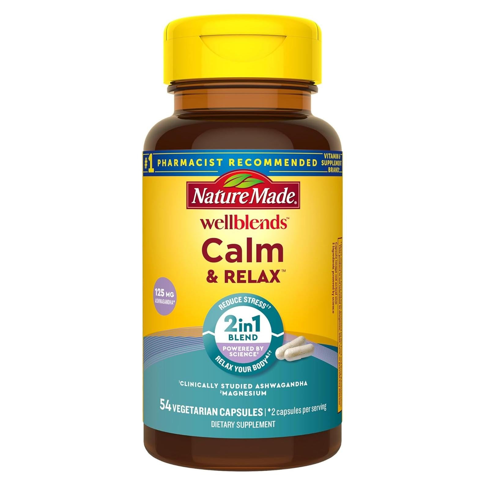 Nature Made Wellblends Calm & Relax 54 Cápsulas Vegetarianas