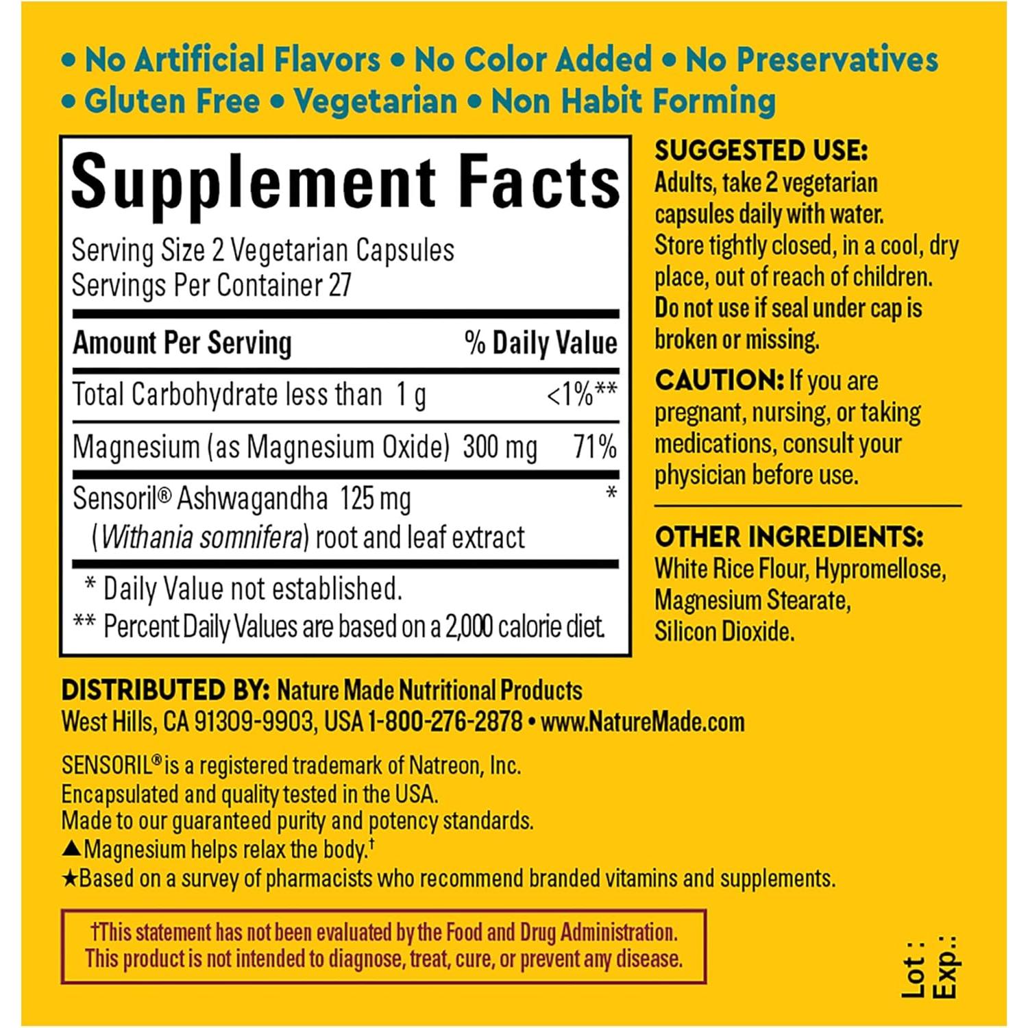 Nature Made Wellblends Calm & Relax 54 Cápsulas Vegetarianas