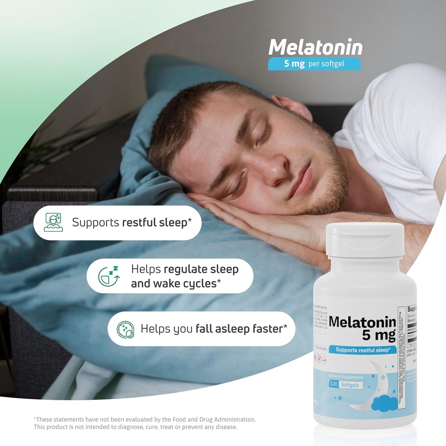 Melatonina 5mg Gelatinas Blandas Nutra - 120 Porciones