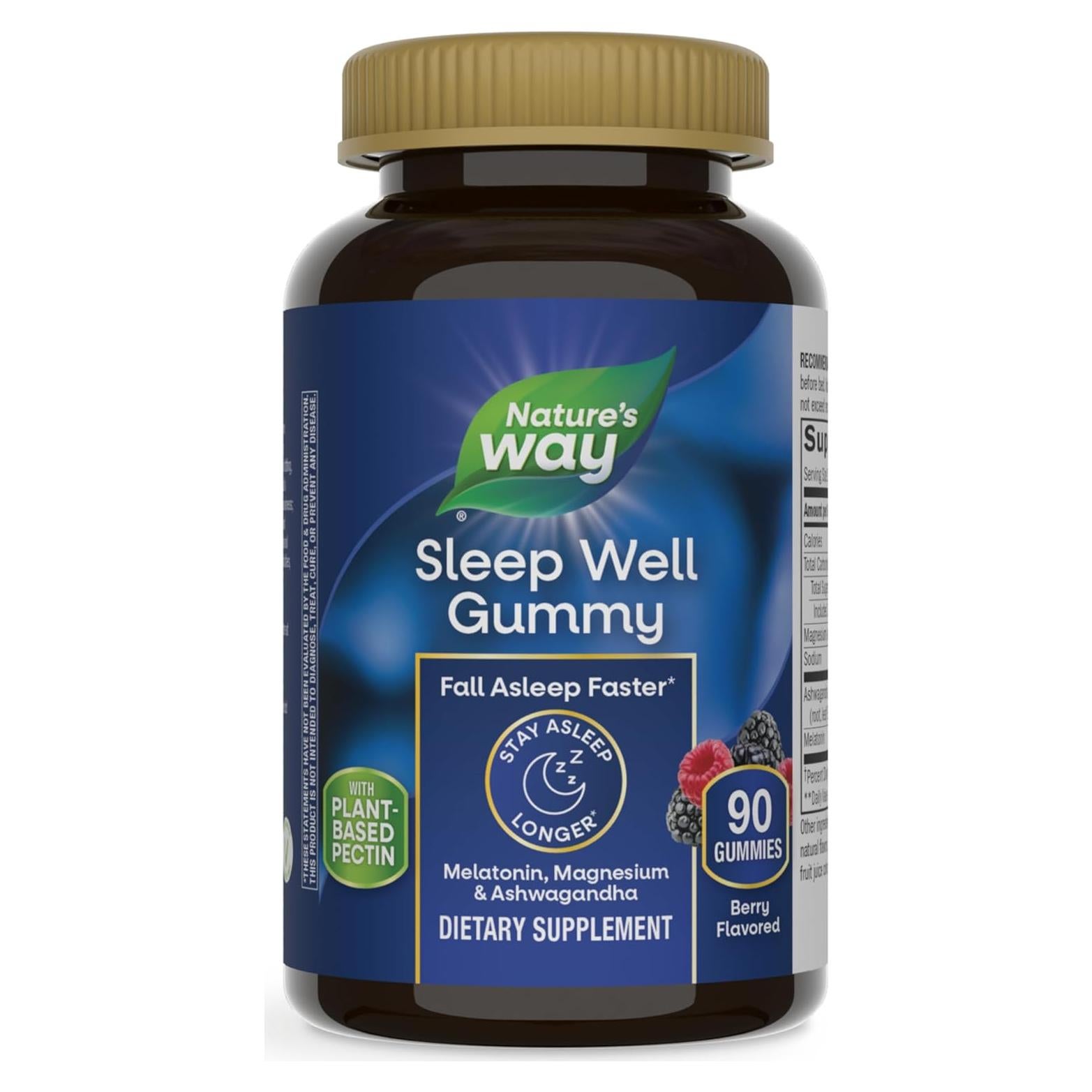Gomitas Sleep Well Nature's Way con Melatonina y Ashwagandha 90u