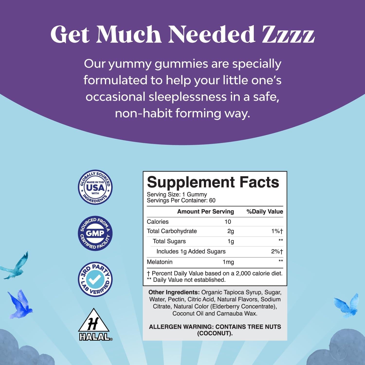 Gomitas de Melatonina Natures Craft 1 mg para Niños 150 g