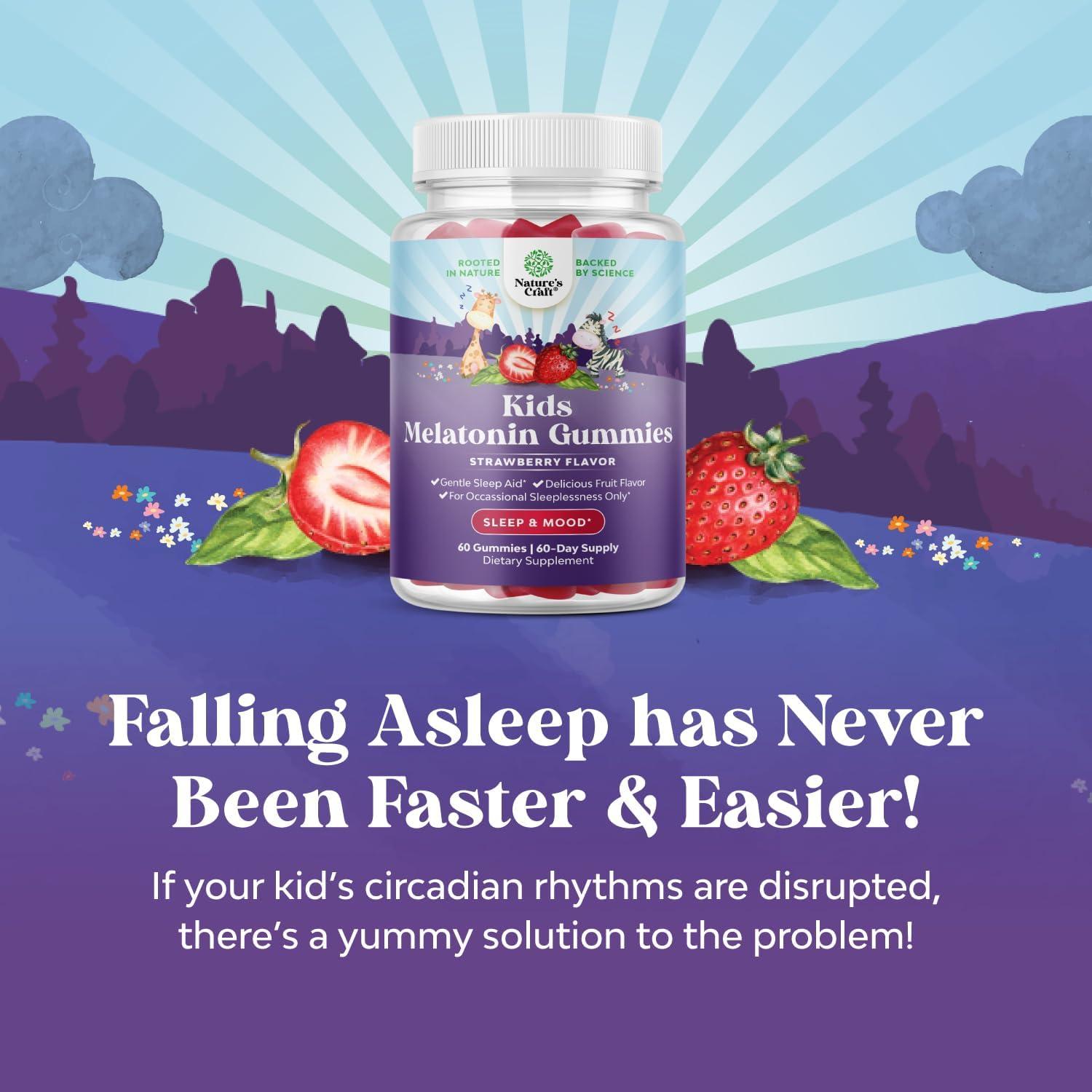 Gomitas de Melatonina Natures Craft 1 mg para Niños 150 g