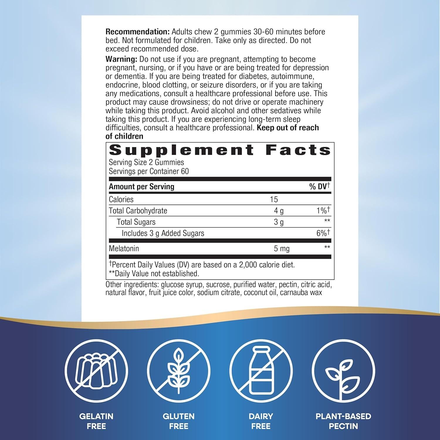 Gomitas de Melatonina Nature's Way 5 mg Sabor Fresa 120 Unidades