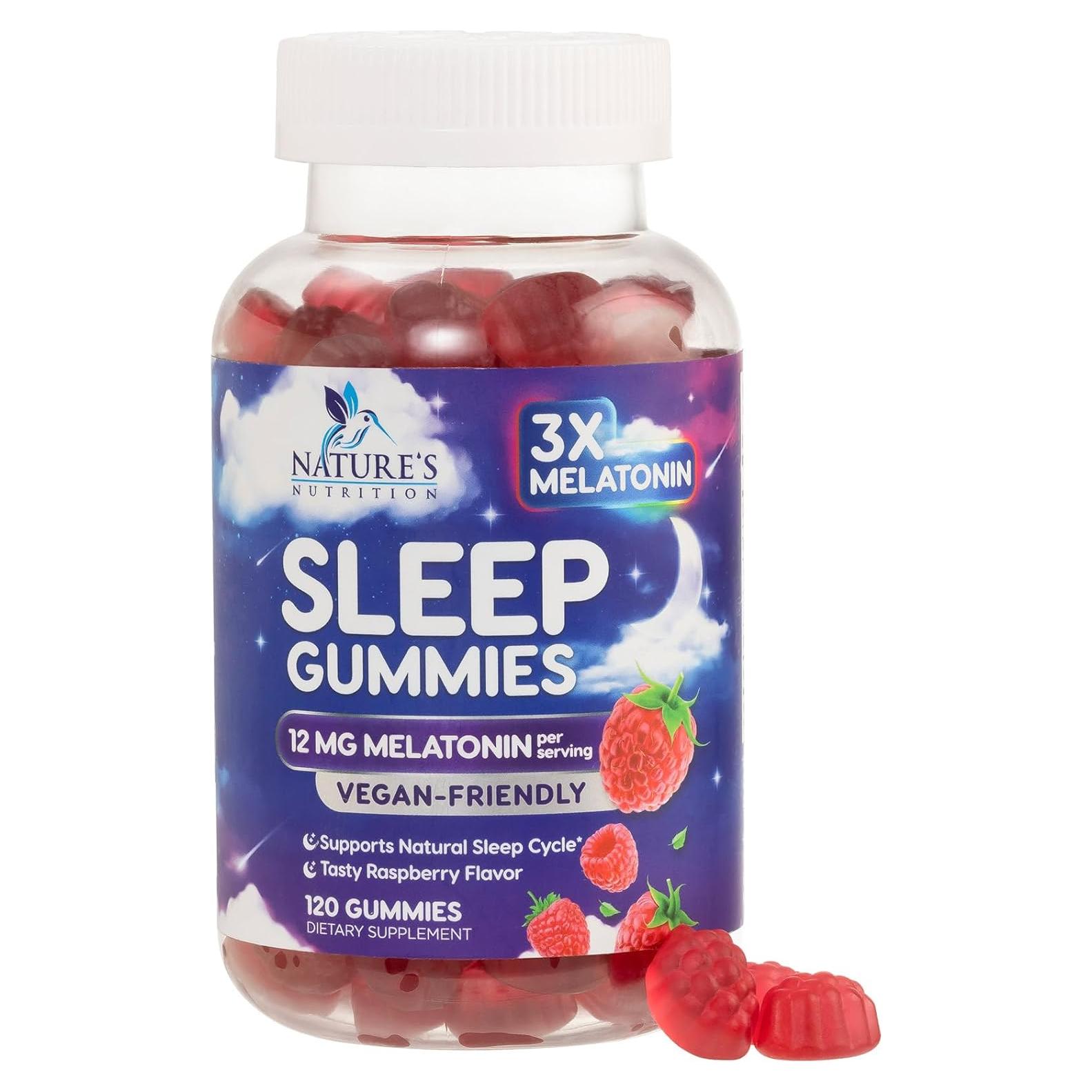 Gomitas de Melatonina Nature's Nutrition 12 mg - 120 Unidades