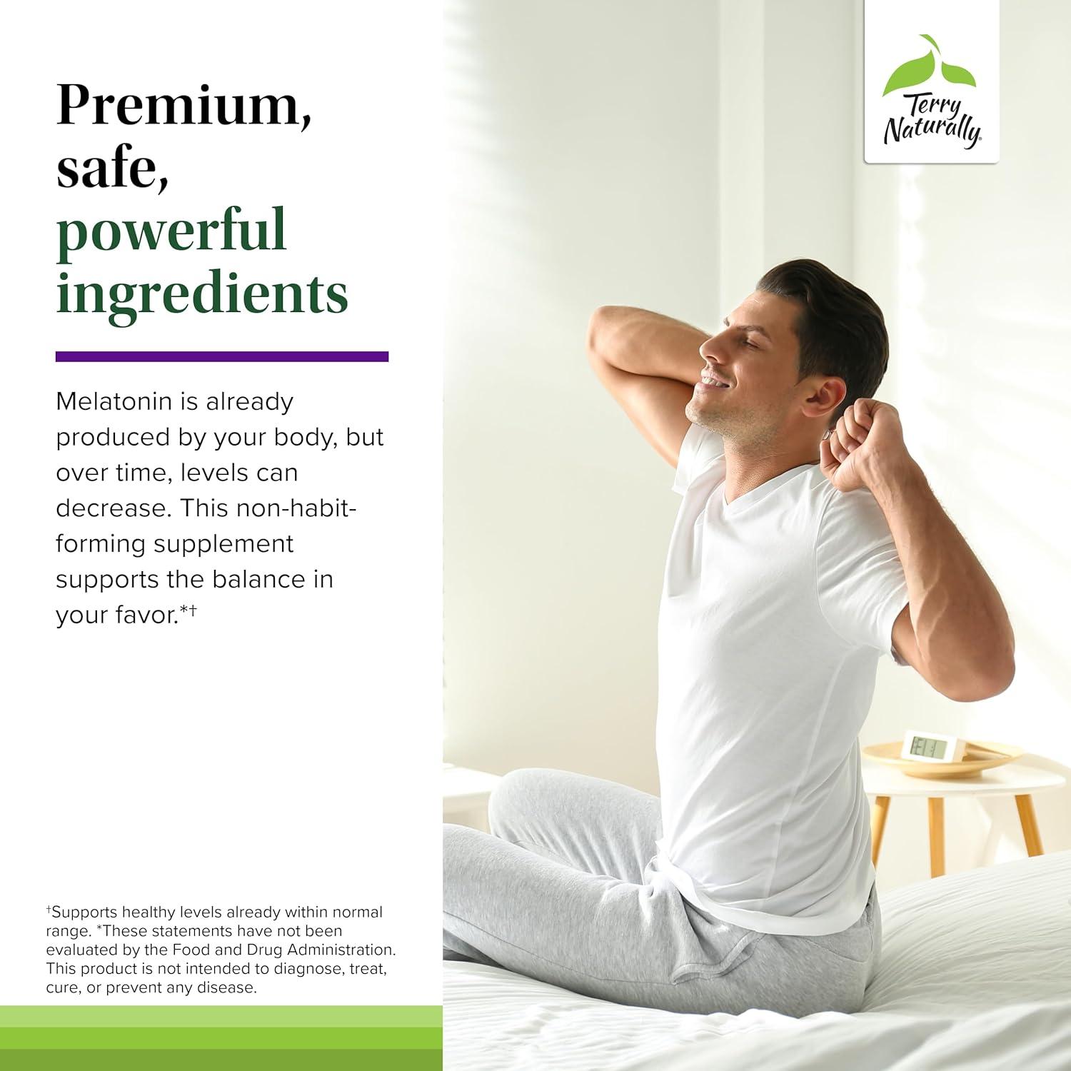 Melatonina Terry Naturally 10mg 60 Tabletas - Suplemento Antioxidante